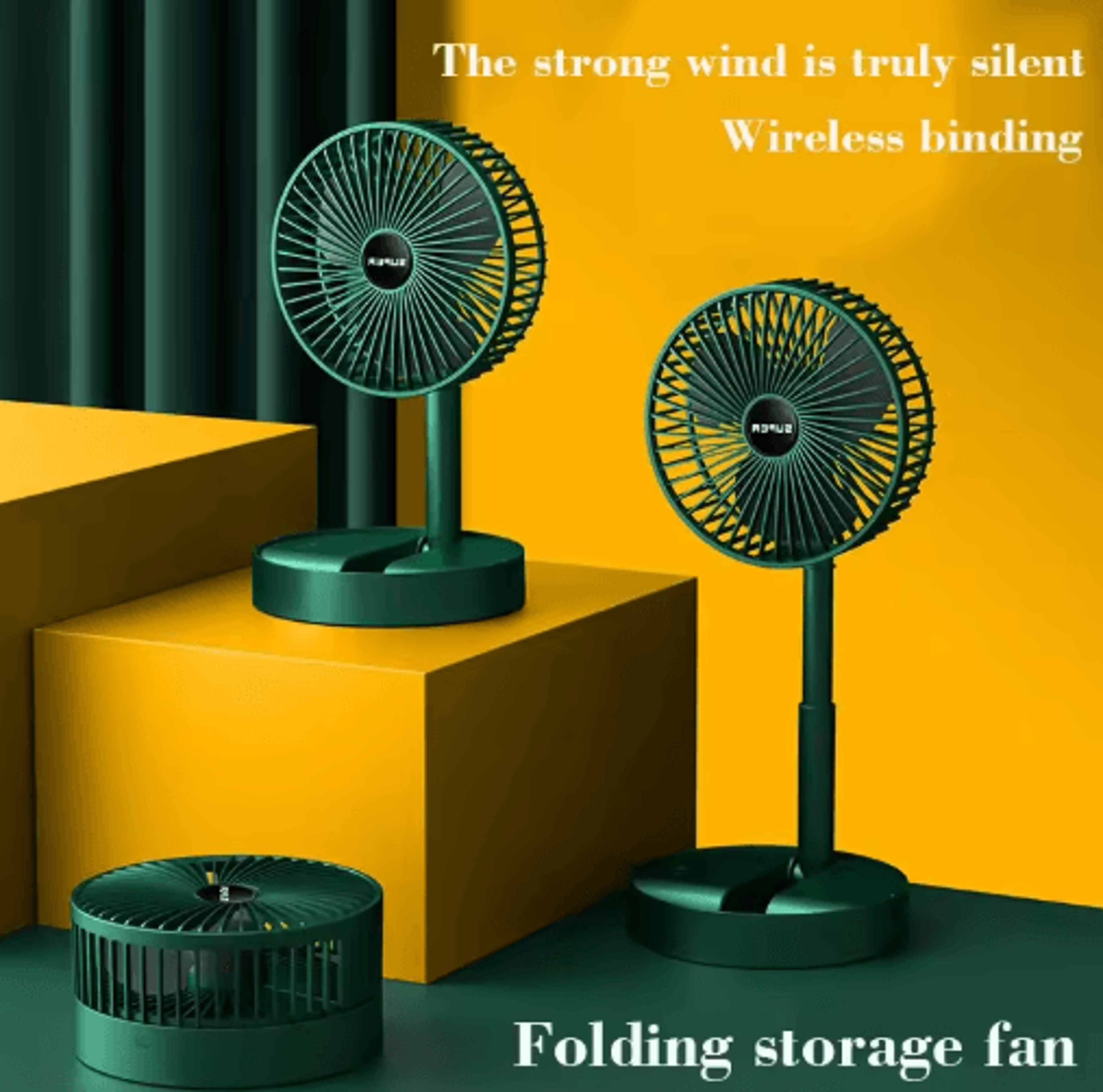 Foldable Mini Desktop Fan  USB Rechargeable Retractable Cooling Fan For Dorm  Office 6