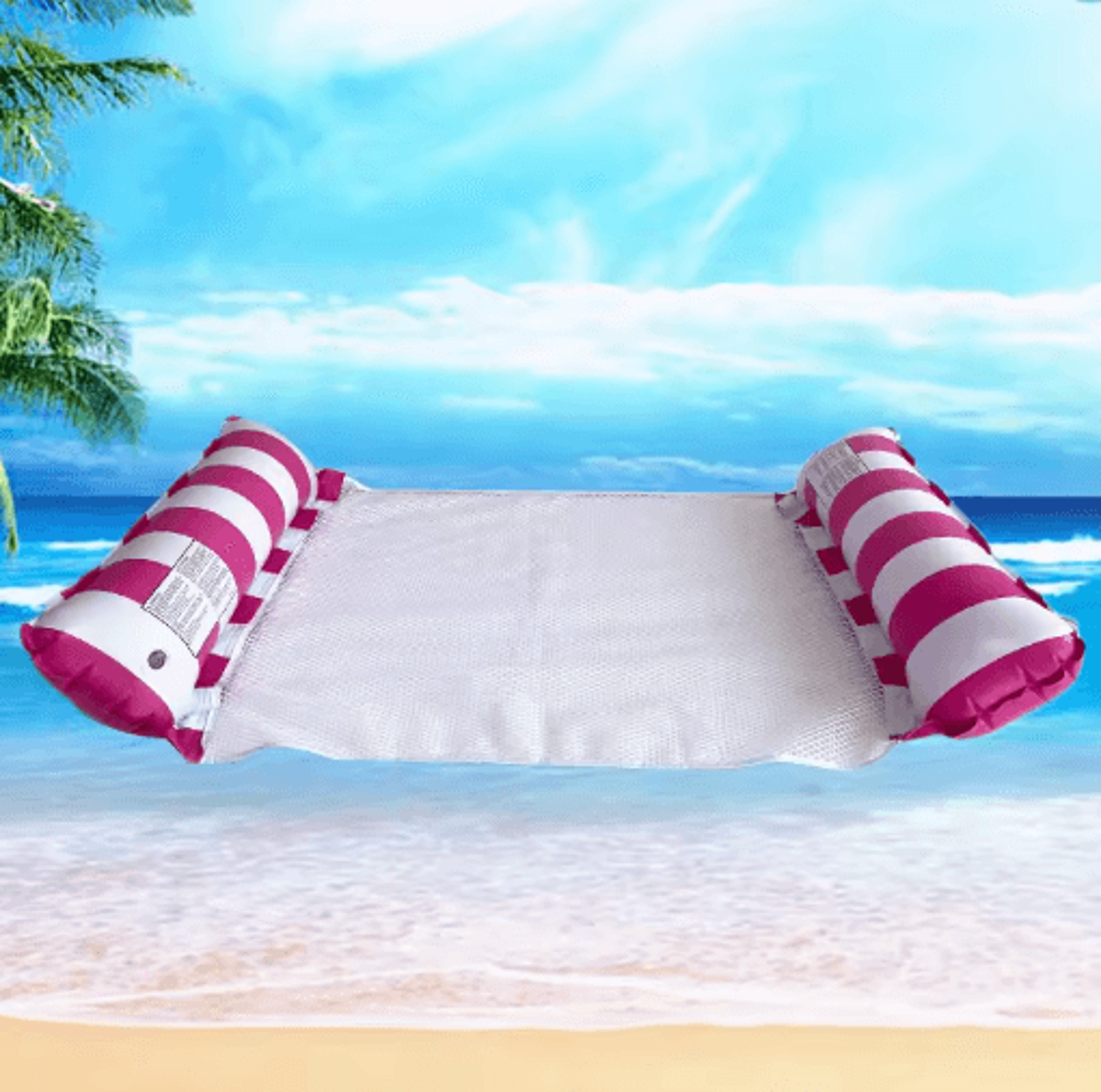 Premium Striped Pool Lounger Float  Durable Inflatable Sunbathing Mattress For Beach  Pool 1