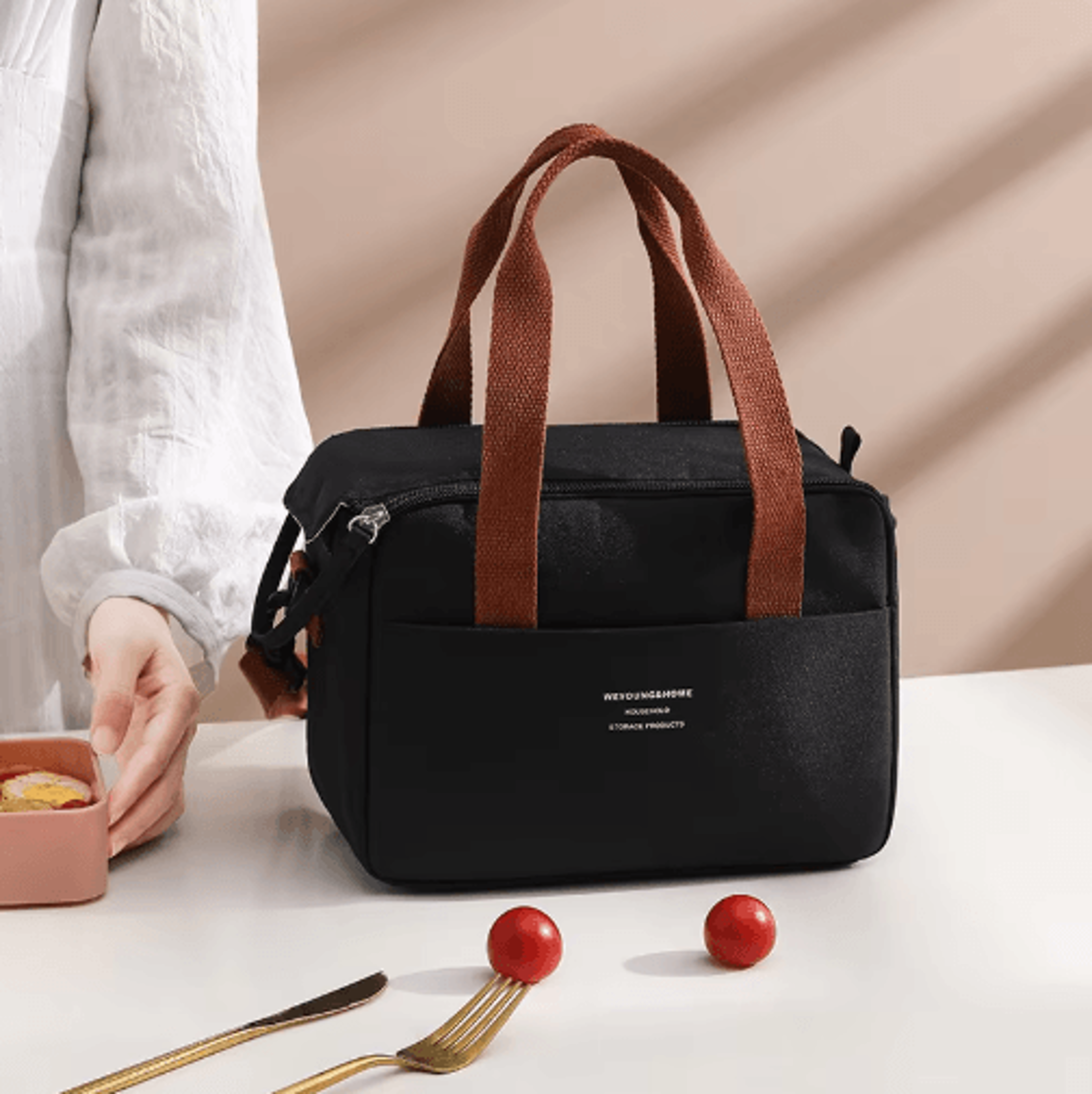 Insulated Lunch Box Bag Student Handheld Lunch Box Bag Highvalue Office Lunch Bag Aluminum Foil Wat 6
