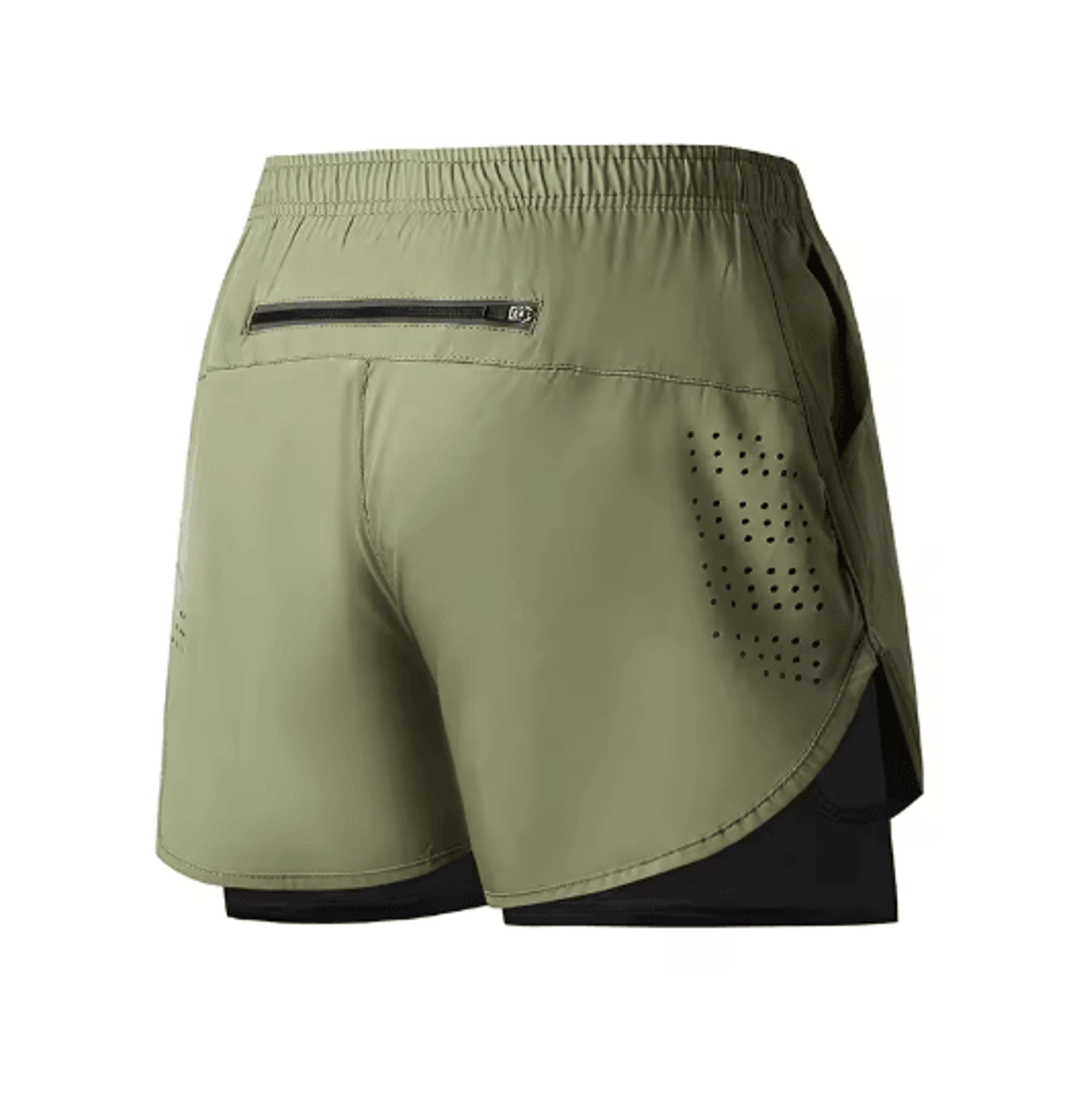 Mens Double Layer Running Shorts Quick Drying Fitness Workout Training Shorts 4