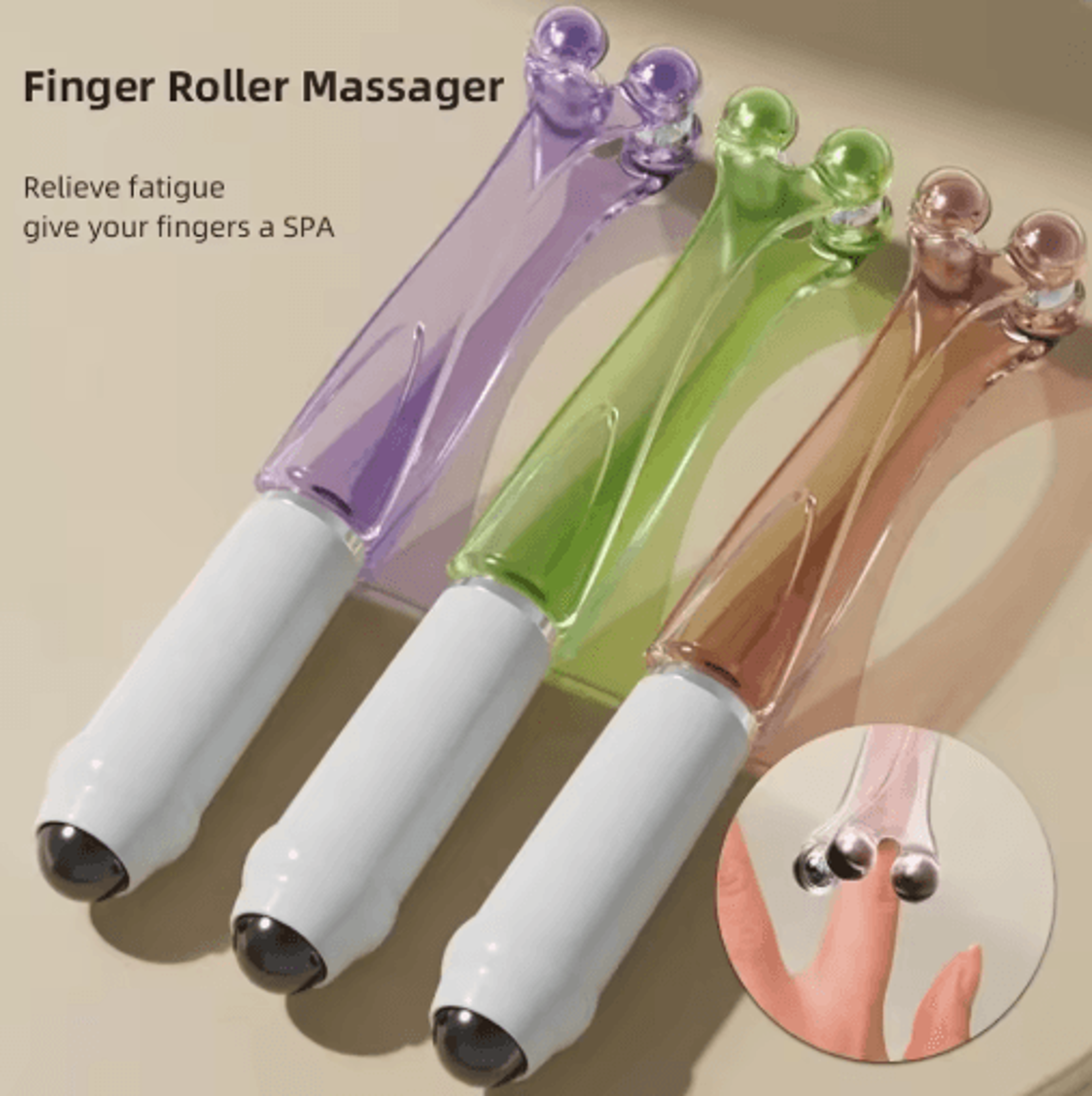 ReliefRoll Finger Acupoint Massager  Handheld Finger Massage Roller For Joint Pain  Fatigue 4
