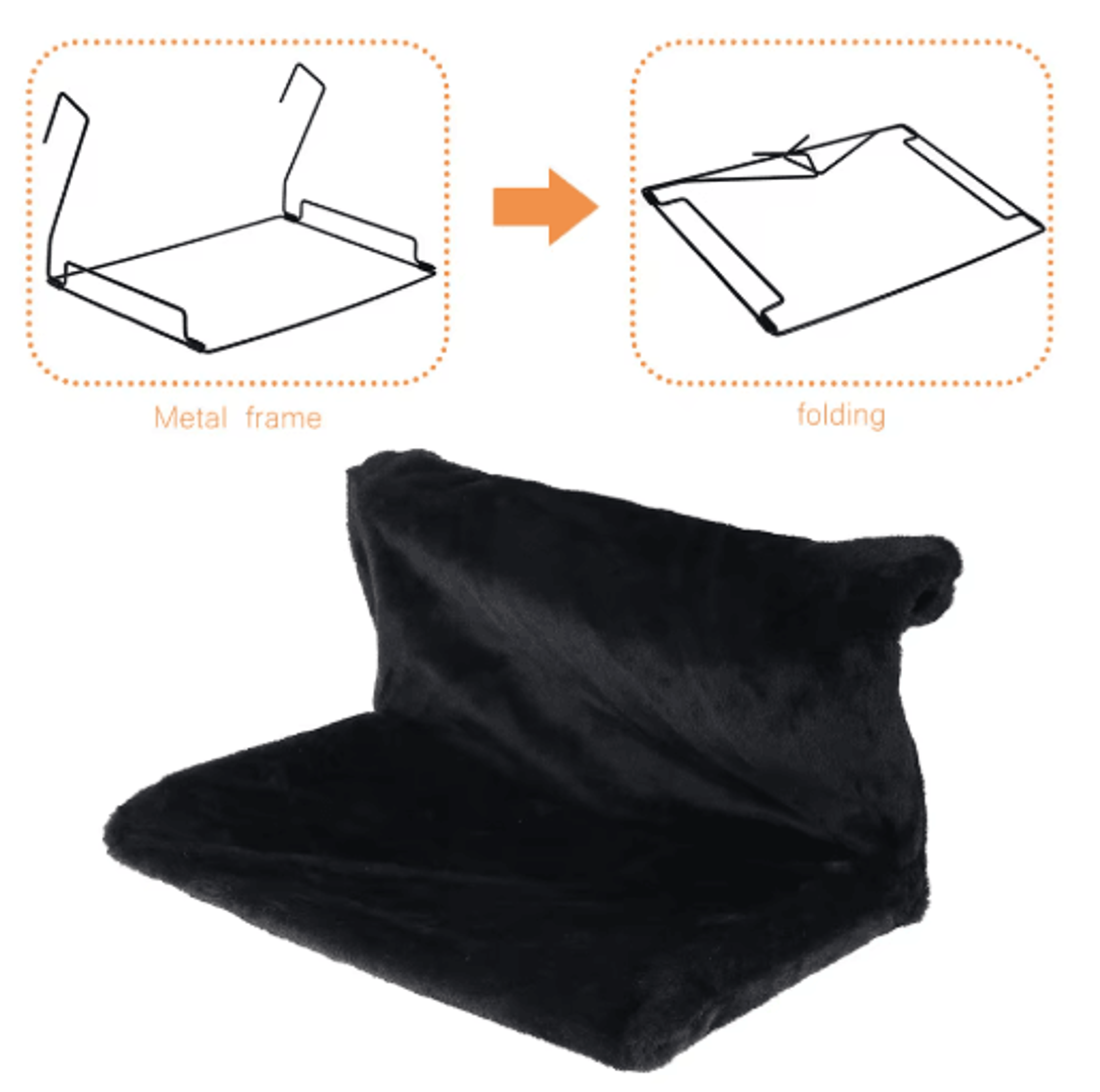 WarmNest Cat Radiator Bed  Cozy Hanging Cat Hammock With Fleece Cushion  Metal Frame 4