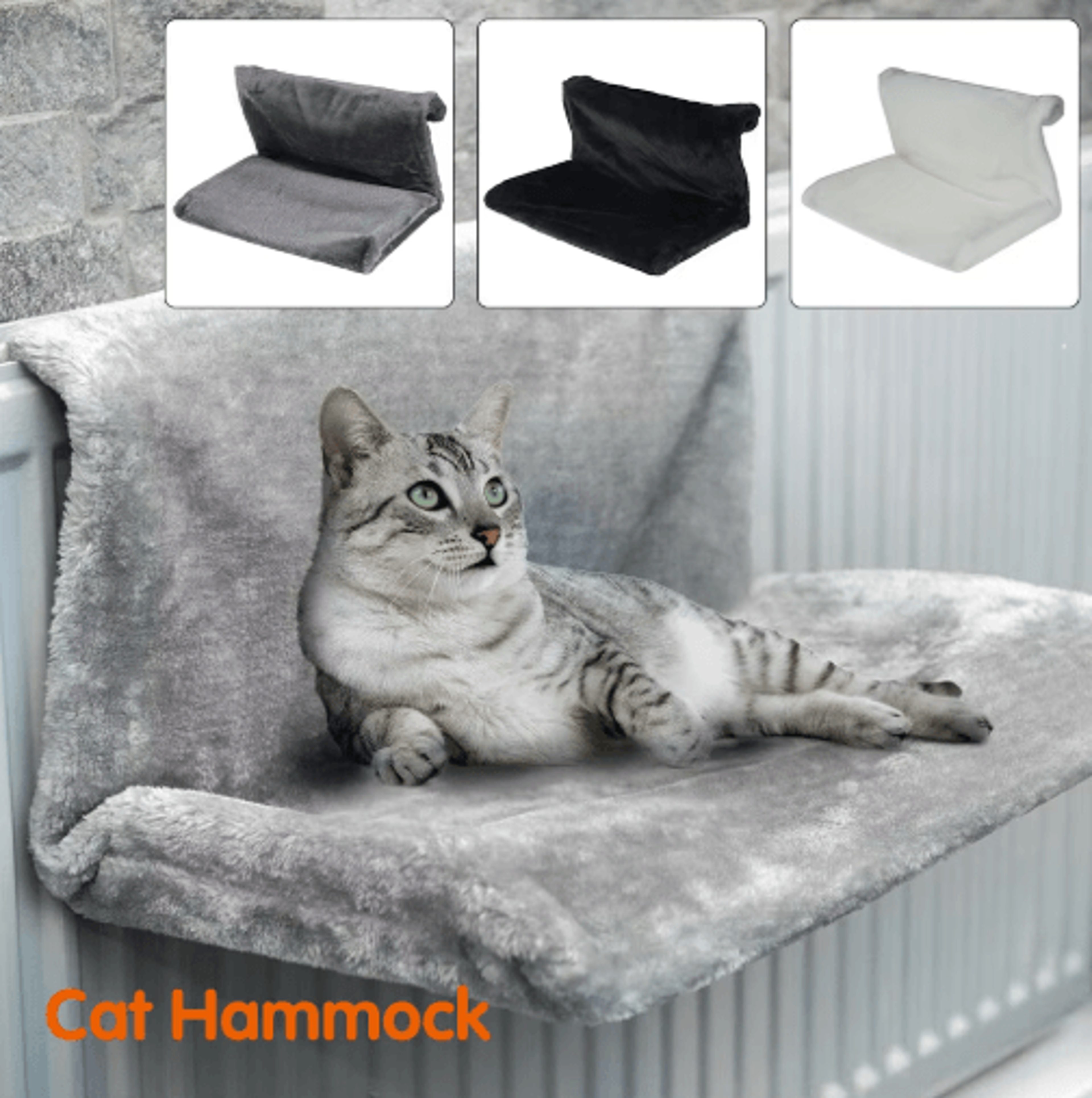 WarmNest Cat Radiator Bed  Cozy Hanging Cat Hammock With Fleece Cushion  Metal Frame 0