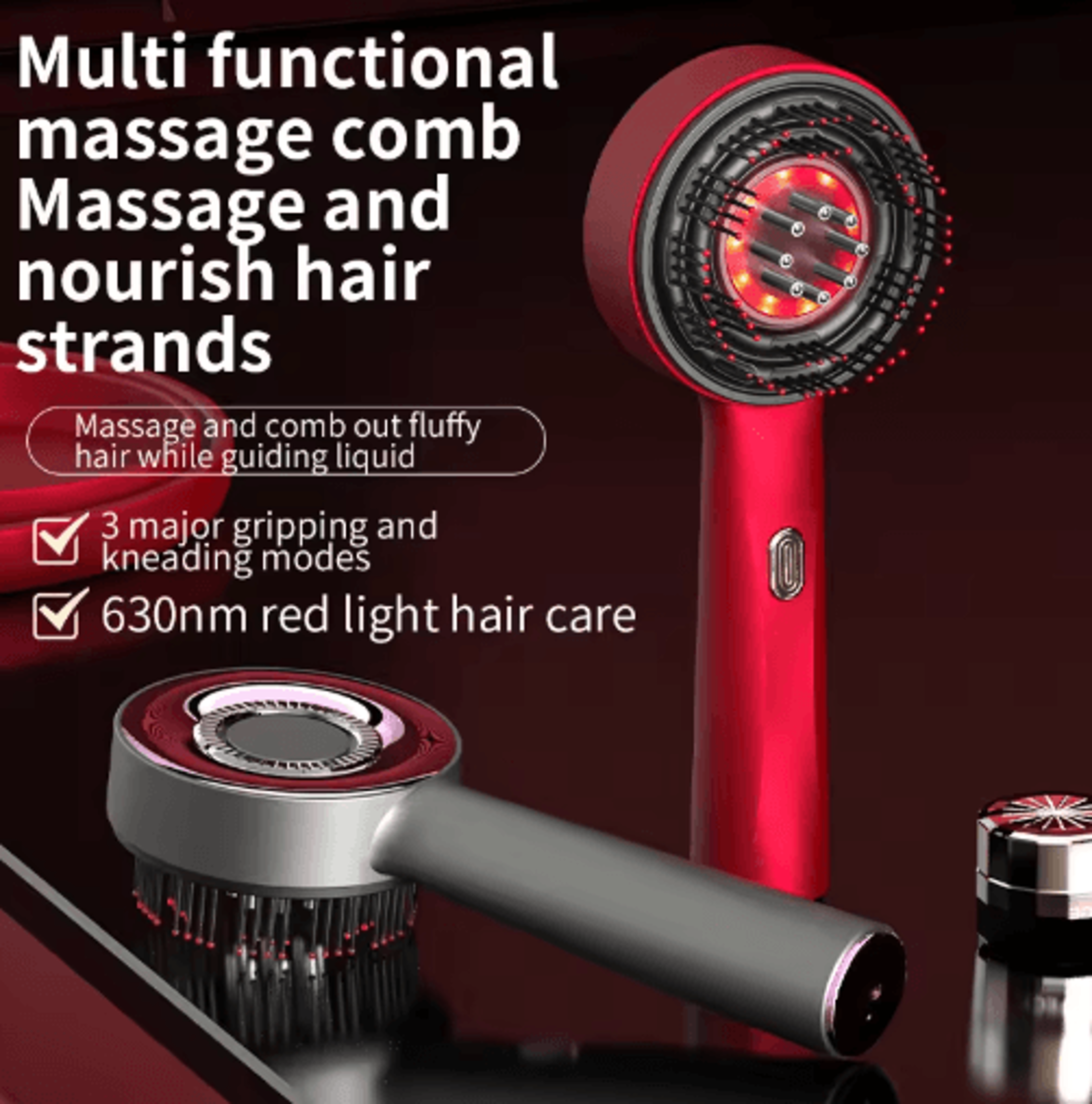 Electric Hair Growth Scalp Massager Brush  Infrared Hair Regrowth Brush For Thicker Healthier Hair 10