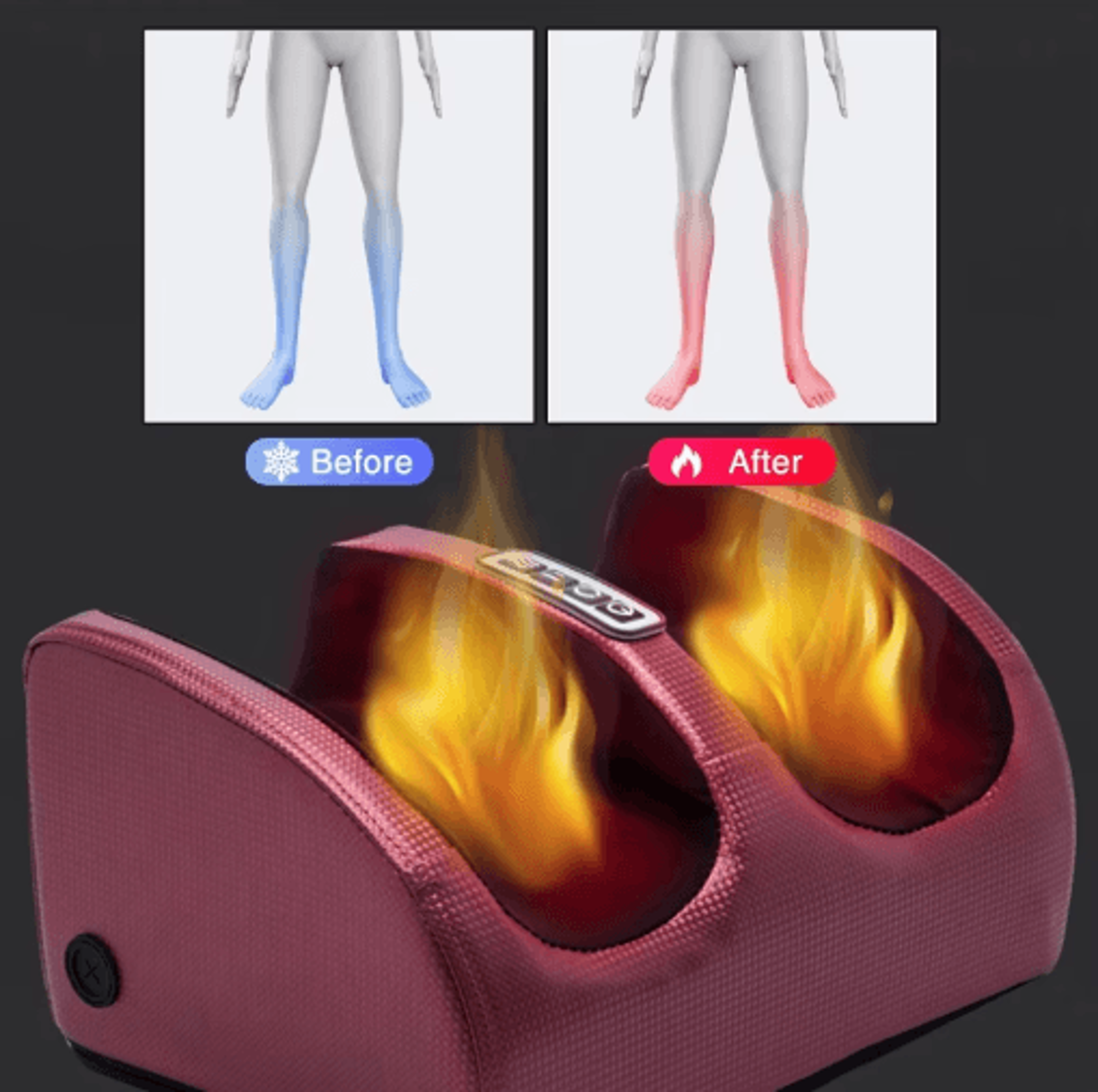 Electric Shiatsu Foot  Calf Massager With Heat  Deep Tissue Foot Massager Machine For Pain  Fatigue 8