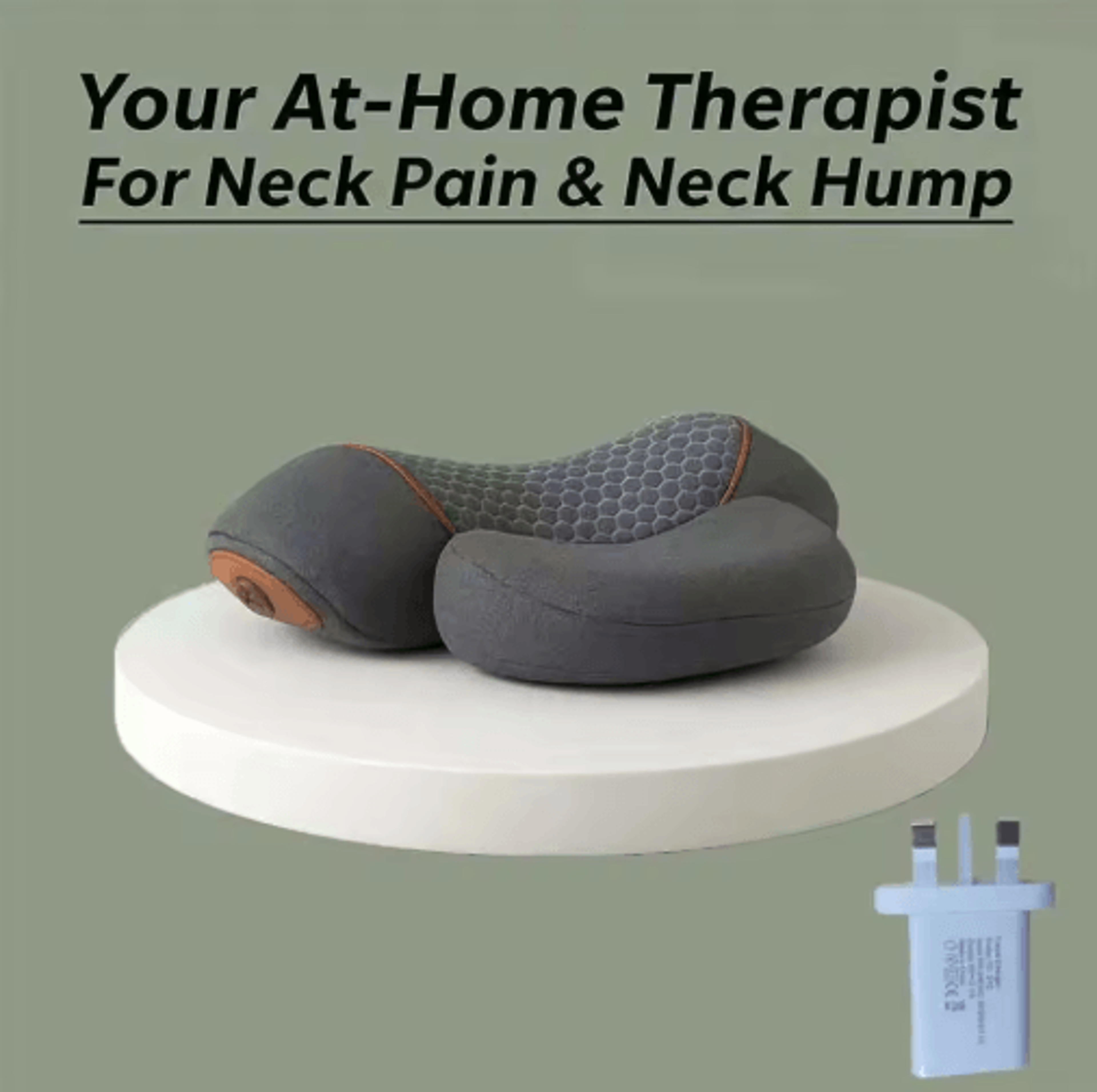 Electric Neck Traction Pillow Massager With Heat  Ergonomic Neck Massager Pillow For Cervical Relie 2