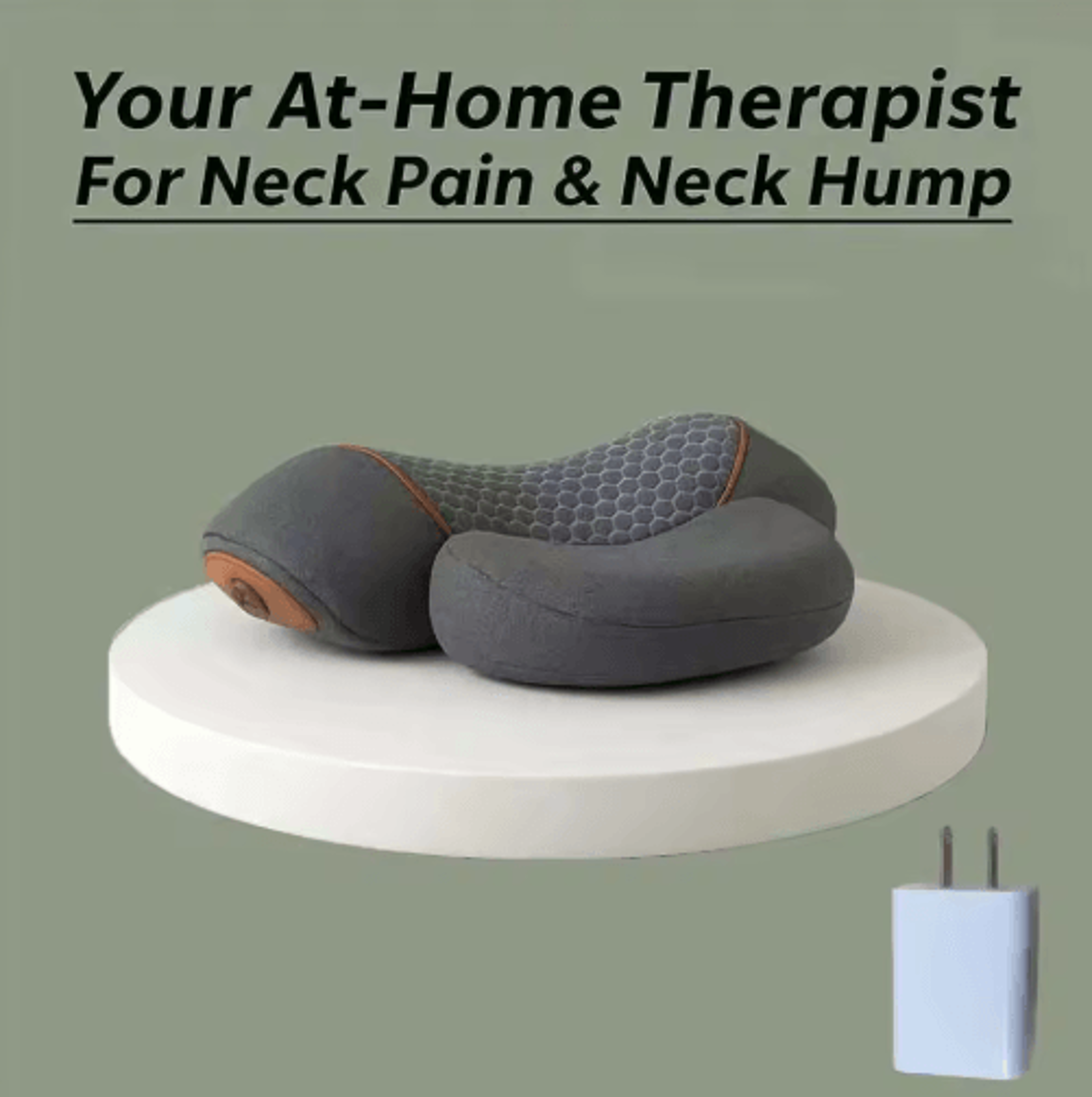 Electric Neck Traction Pillow Massager With Heat  Ergonomic Neck Massager Pillow For Cervical Relie 3
