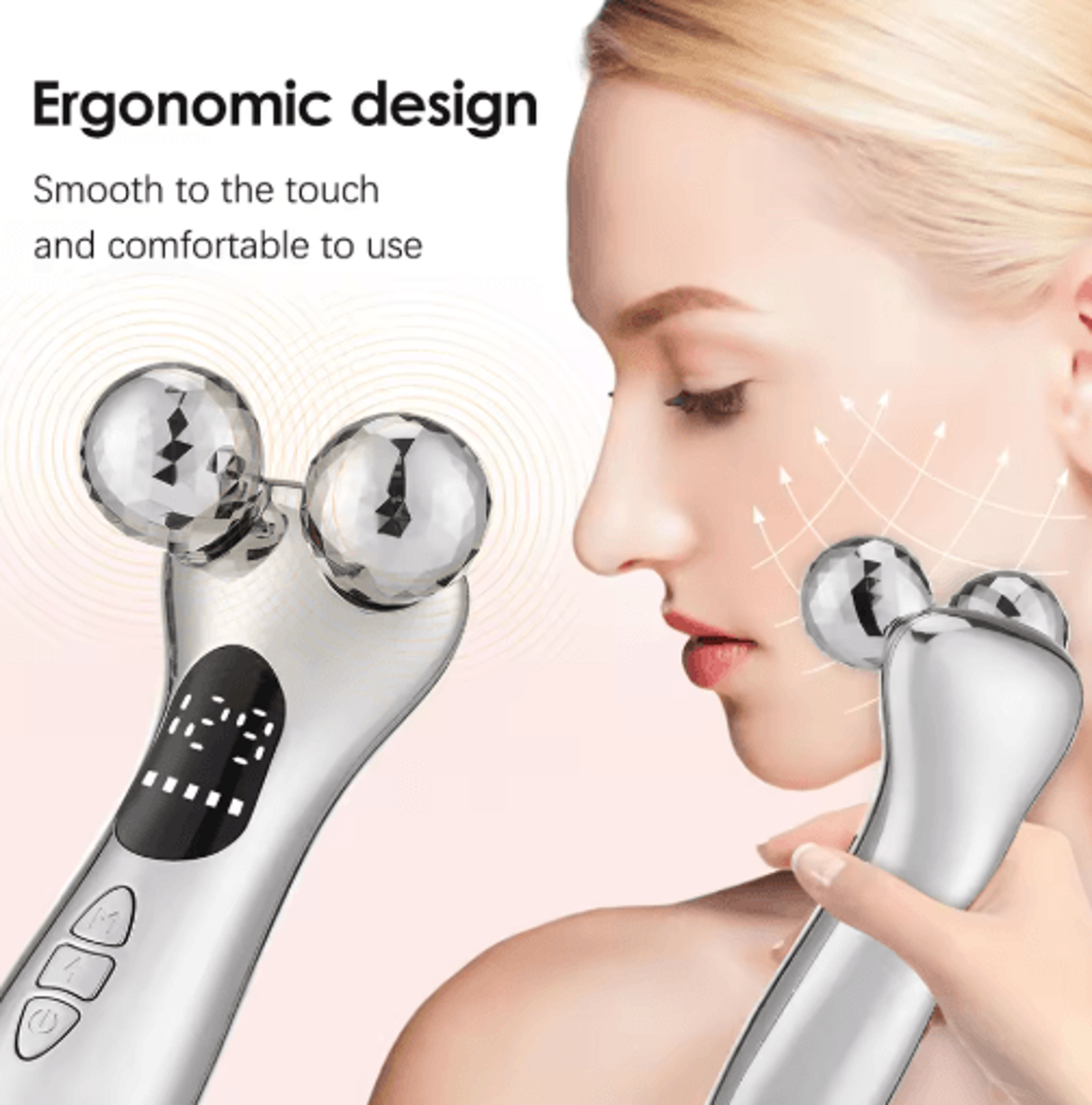 Microcurrent Facial Roller Massager  Lifting Facial Slimming Device For Firming  Skin Tightening 0