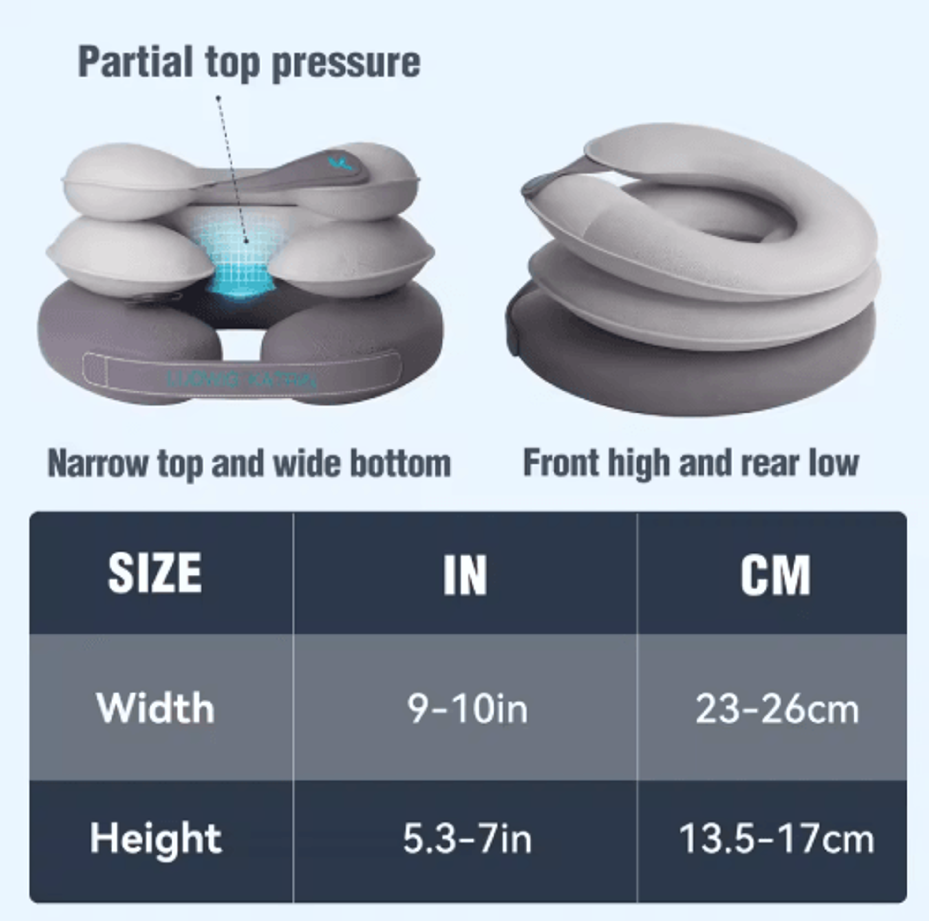 Inflatable Cervical Neck Traction Pillow Adjustable Neck Traction Device For Pain Relief  Posture S 5