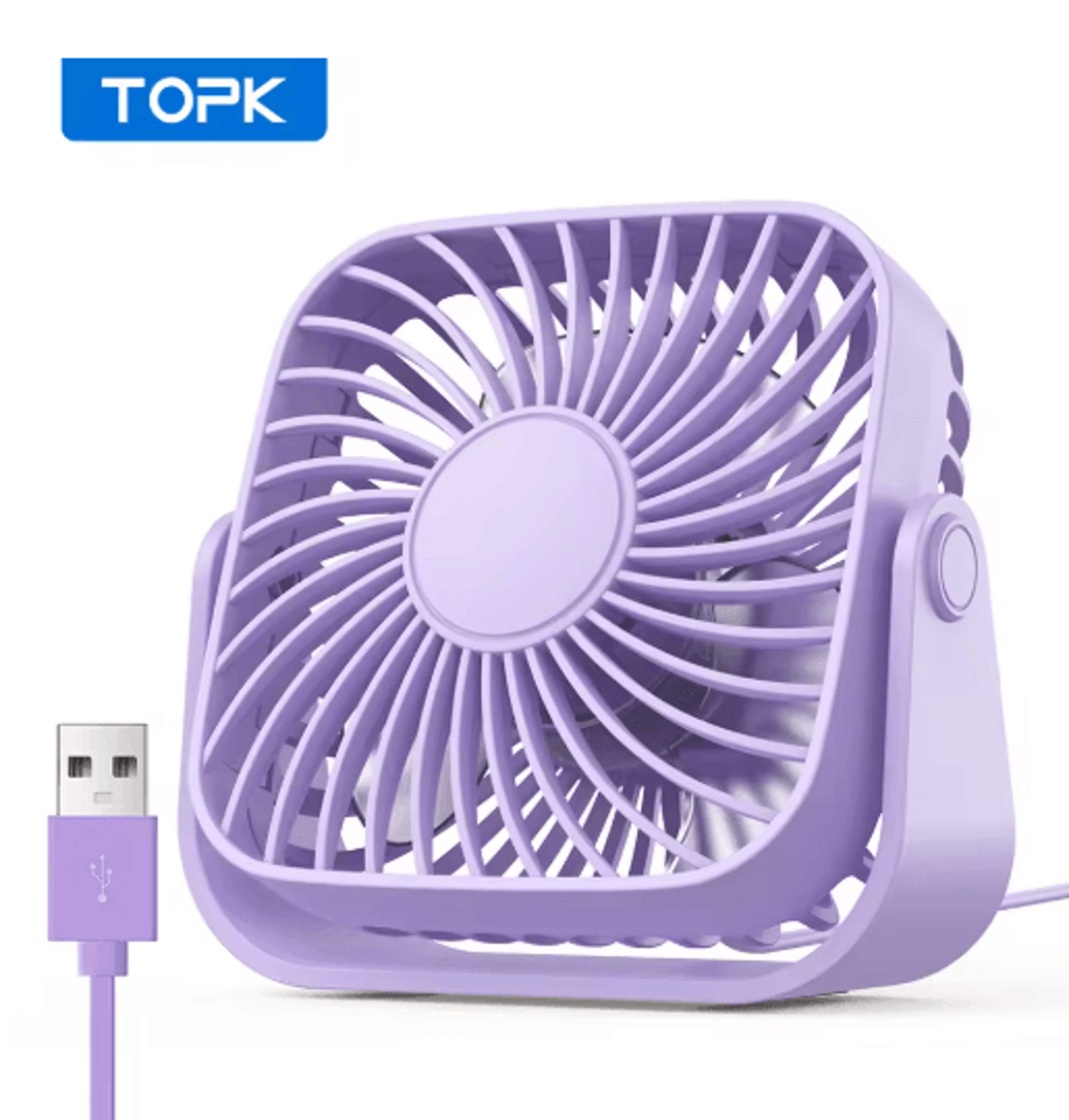 4Inch USB Portable Mini Fan Quiet Adjustable Desk  Camping Personal Fan 2