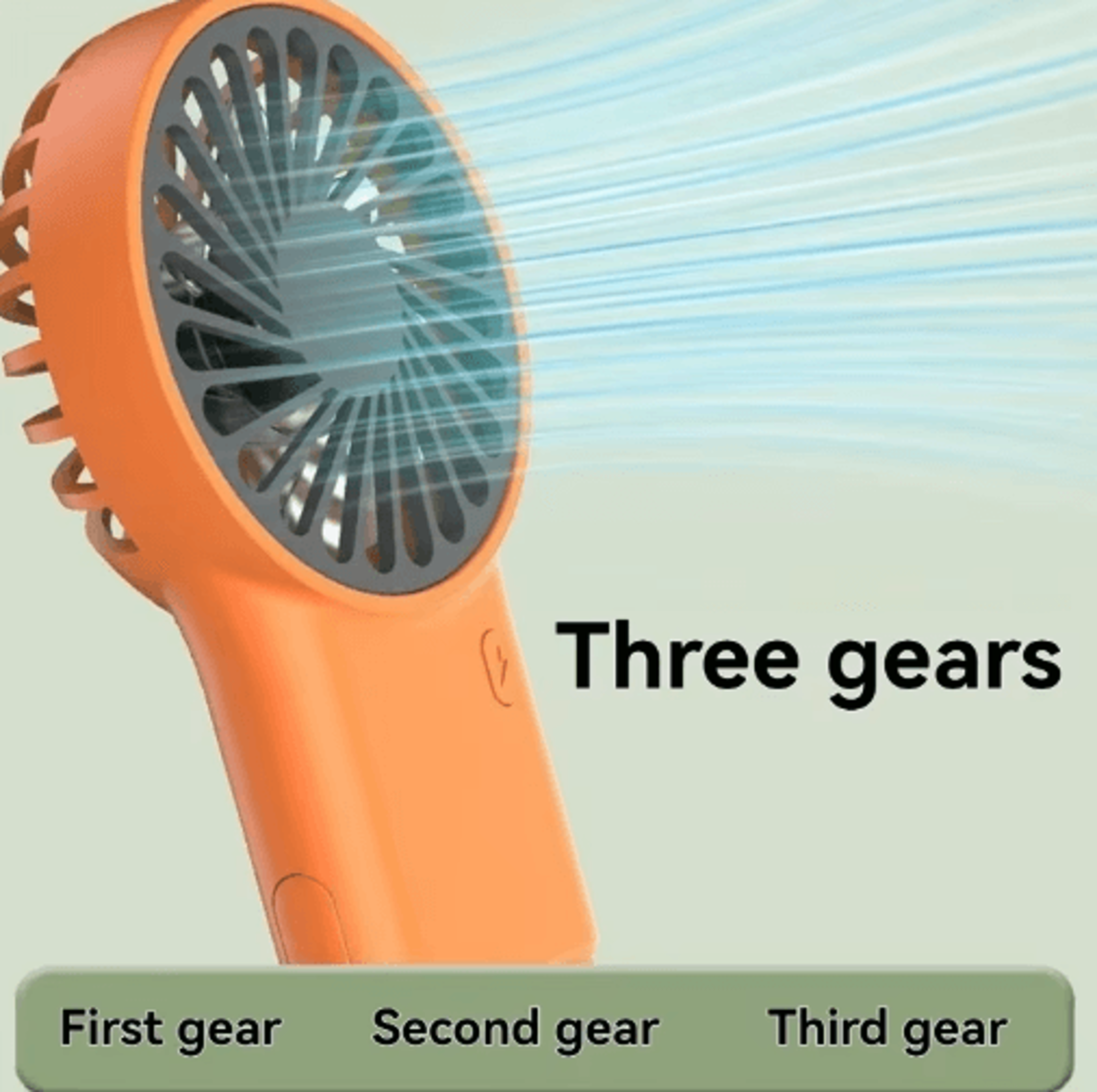 Foldable USB Rechargeable Mini Fan  Portable Handheld  Desktop Cartoon Cooling Fan With Hook 4