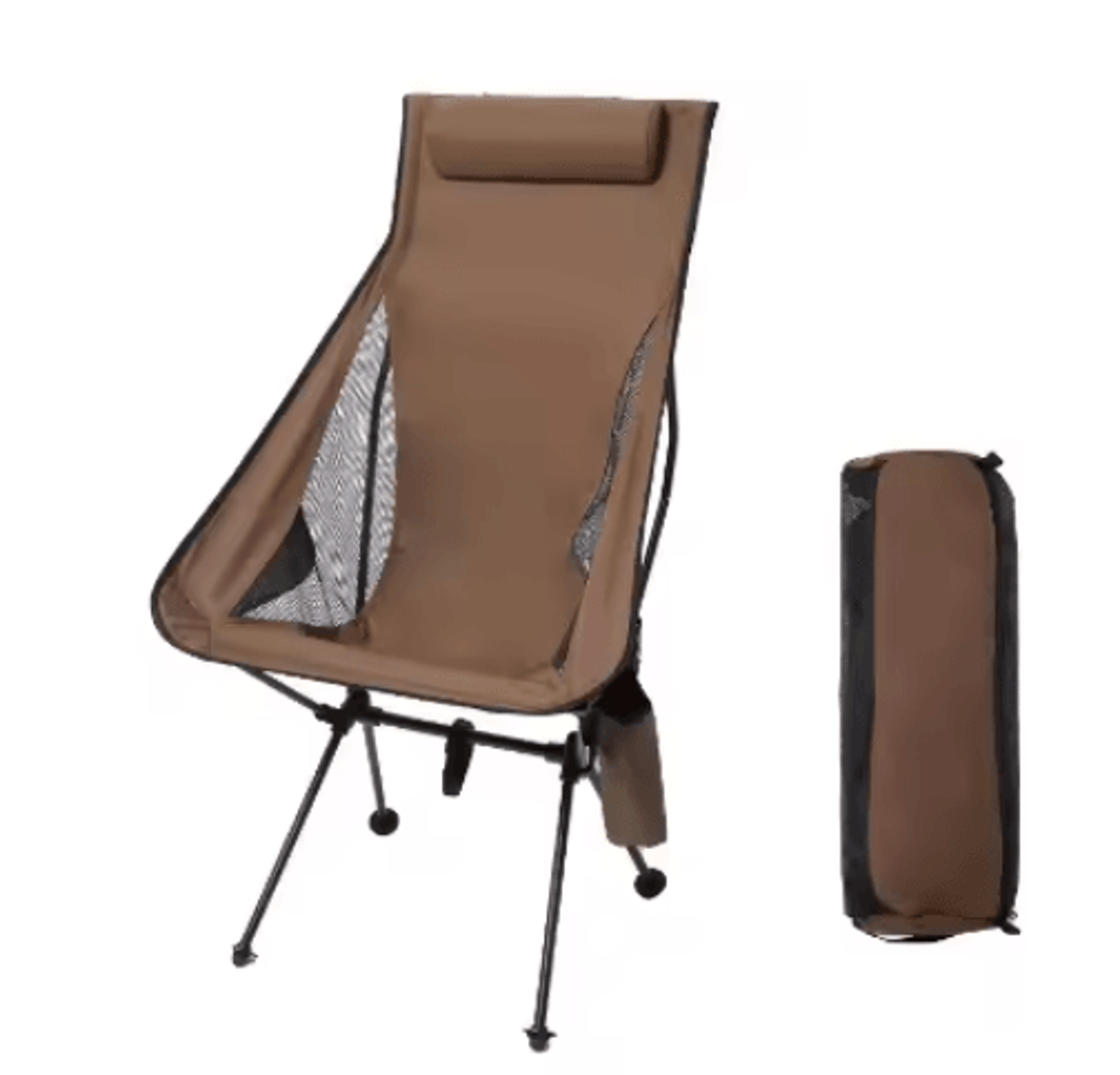 WESTTUNE Portable Camping Chair With Headrest  Lightweight Folding Aluminum Outdoor Chair 2