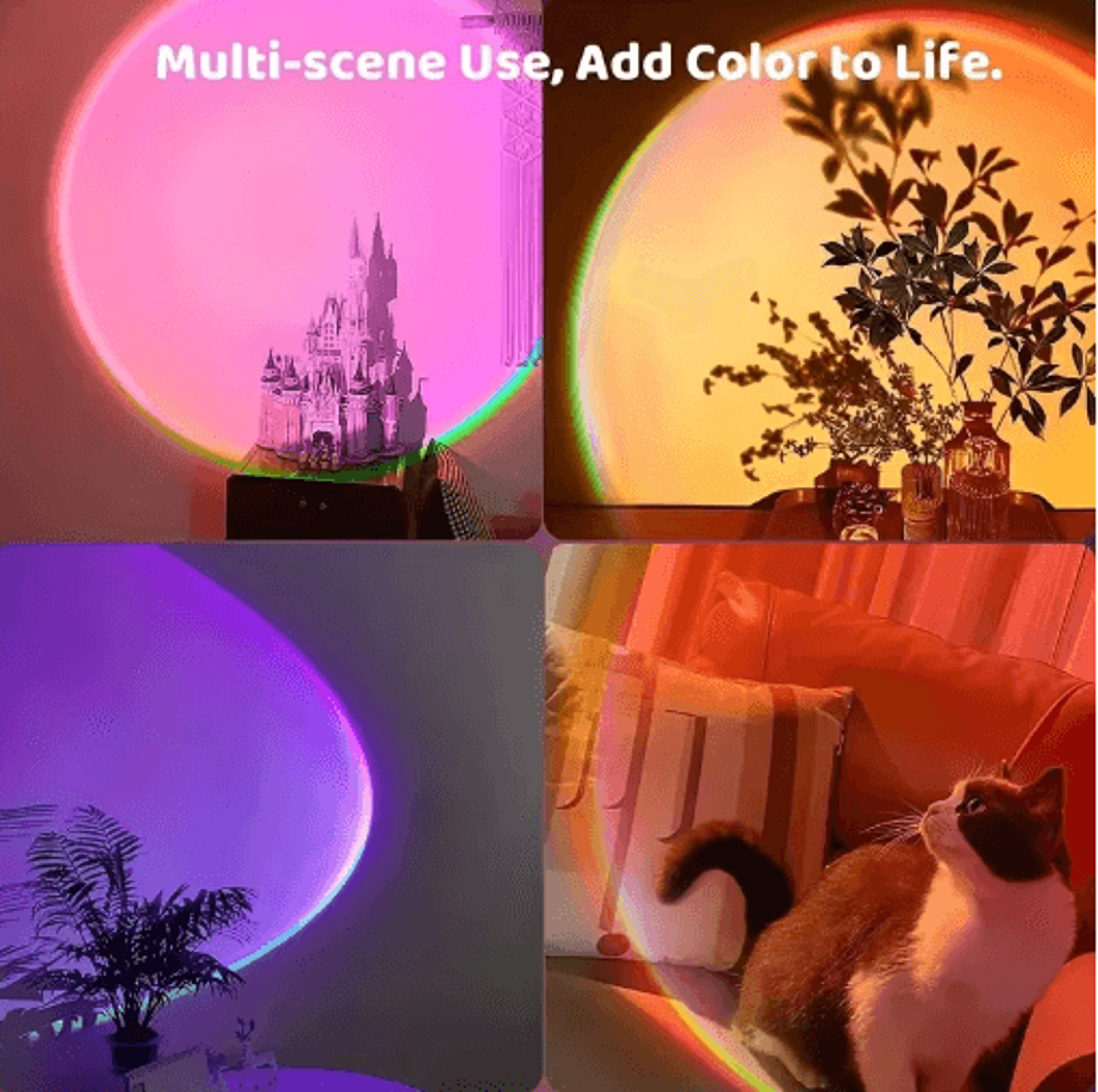 16Color Sunset Projection Lamp With Remote Control  Builtin Earbuds 4