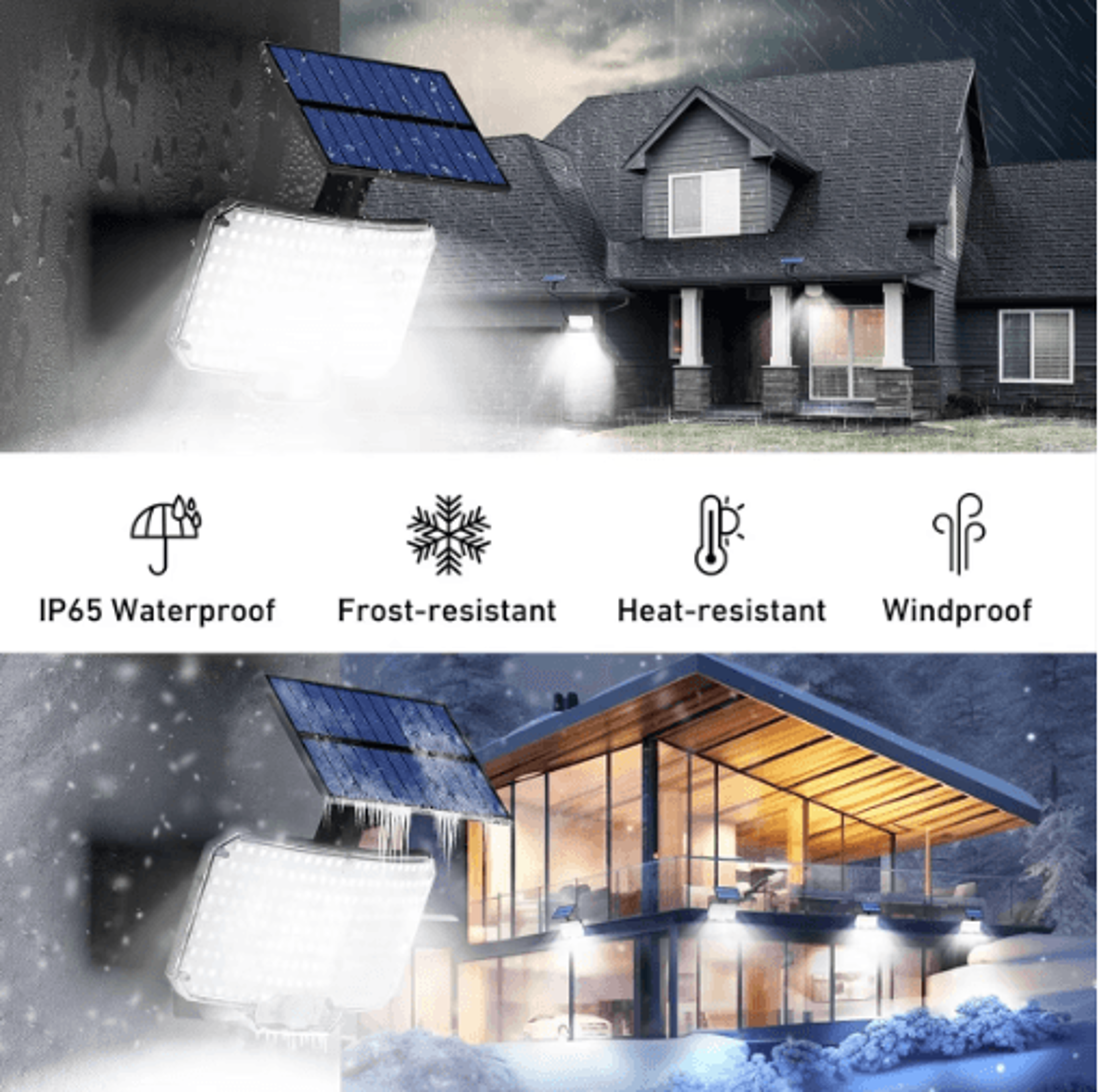234 LED Solar Motion Sensor Flood Lights  Waterproof Outdoor Security Lights With Remote 3
