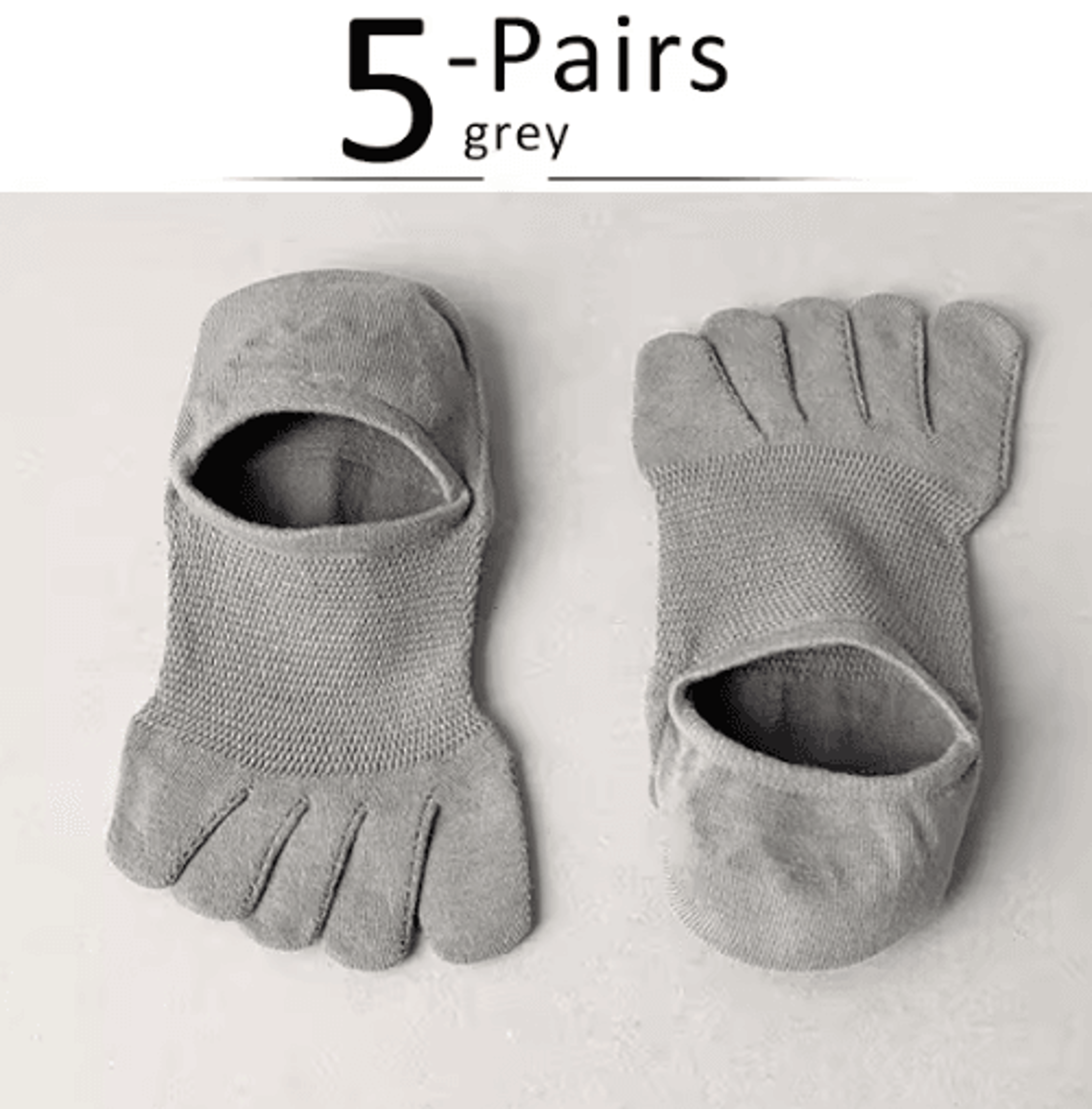 5 Pairs Invisible Toe Socks  Breathable Cotton Five Finger NoShow Socks 3