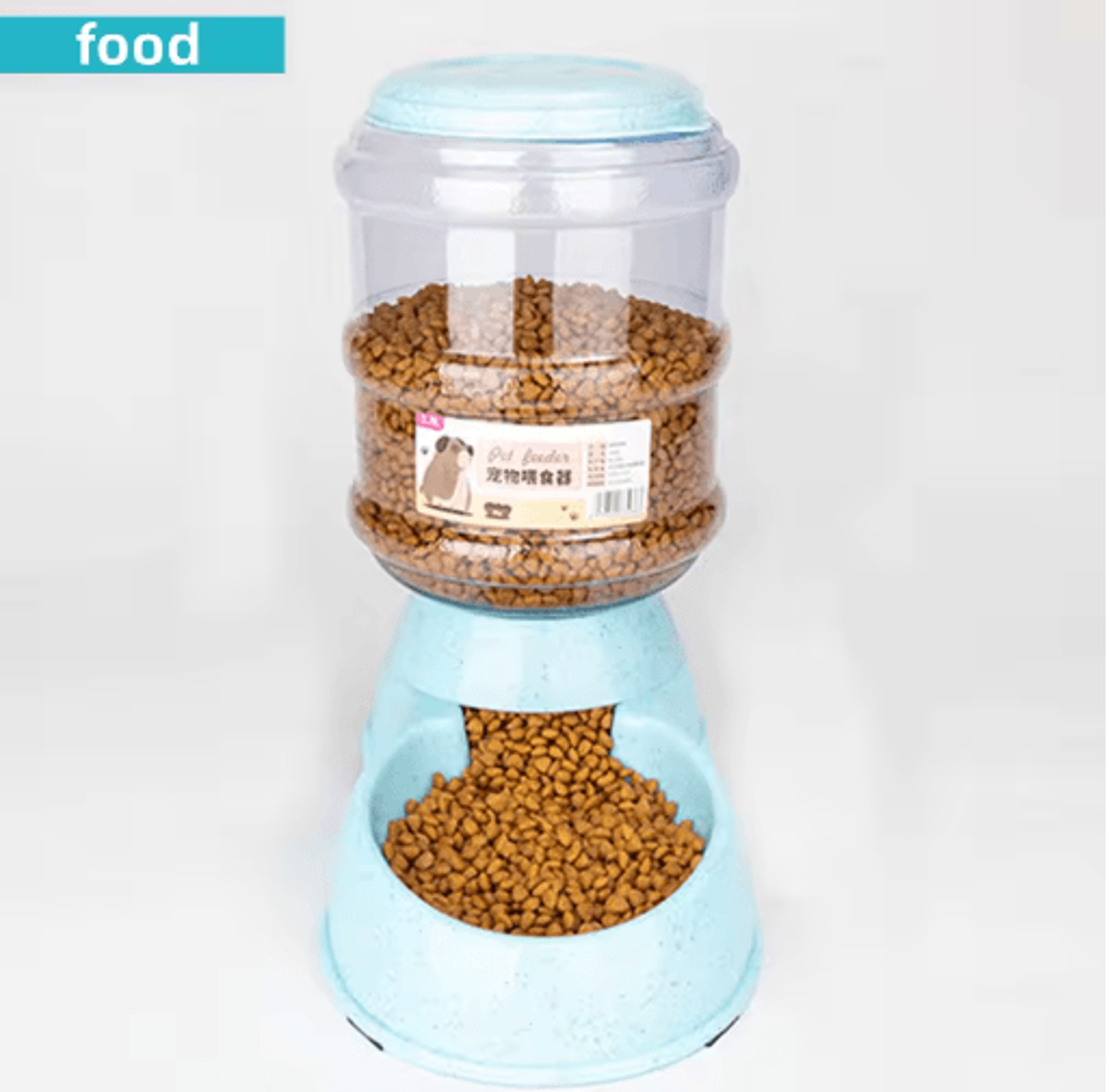 Large Capacity Automatic Pet Feeder Bowl Set Cat Water Dispenser  Dog Food Bowl Combo 1