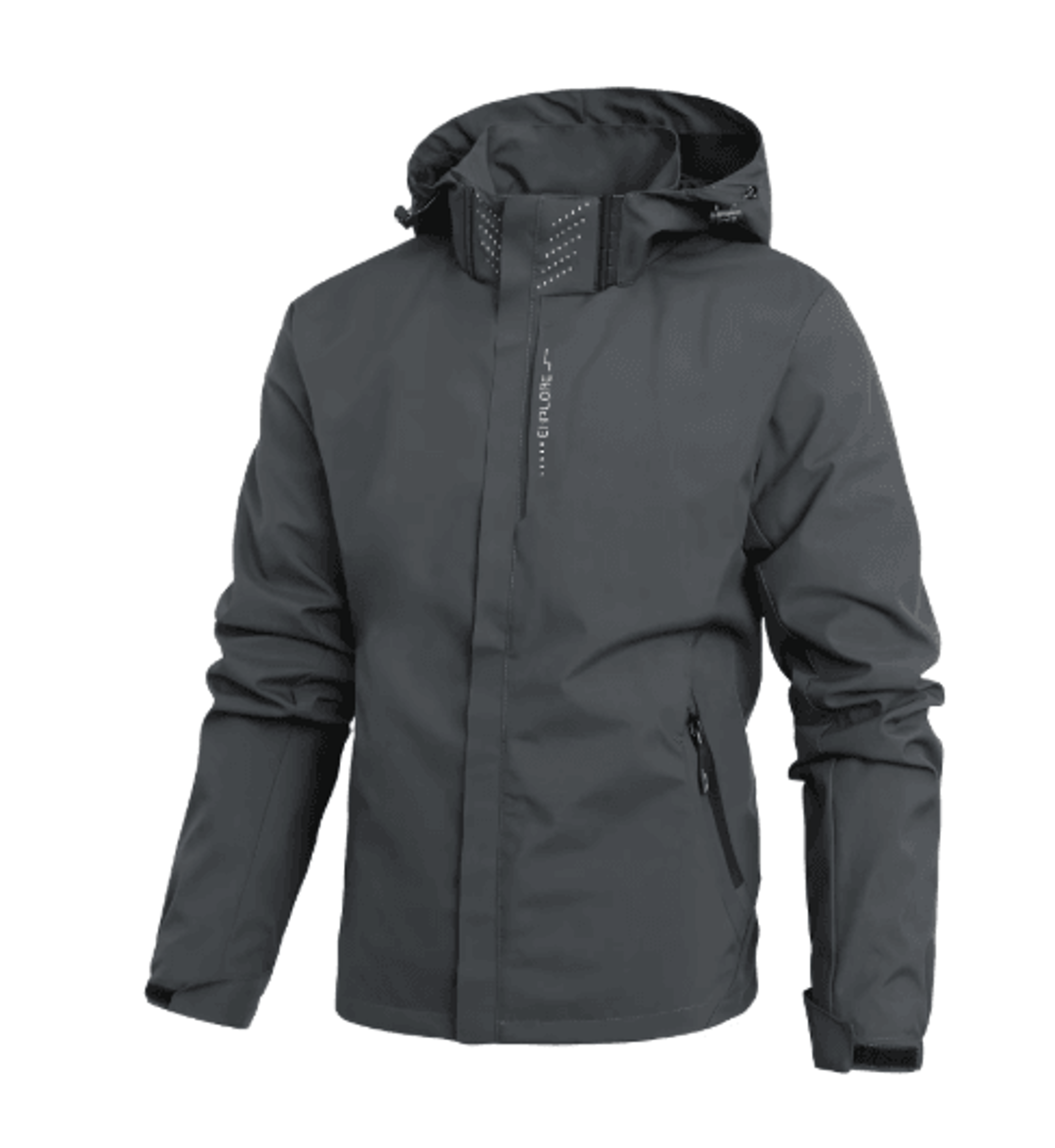 Mens Waterproof Rain Jacket Lightweight Hooded Windproof Outdoor Hiking Raincoat 5
