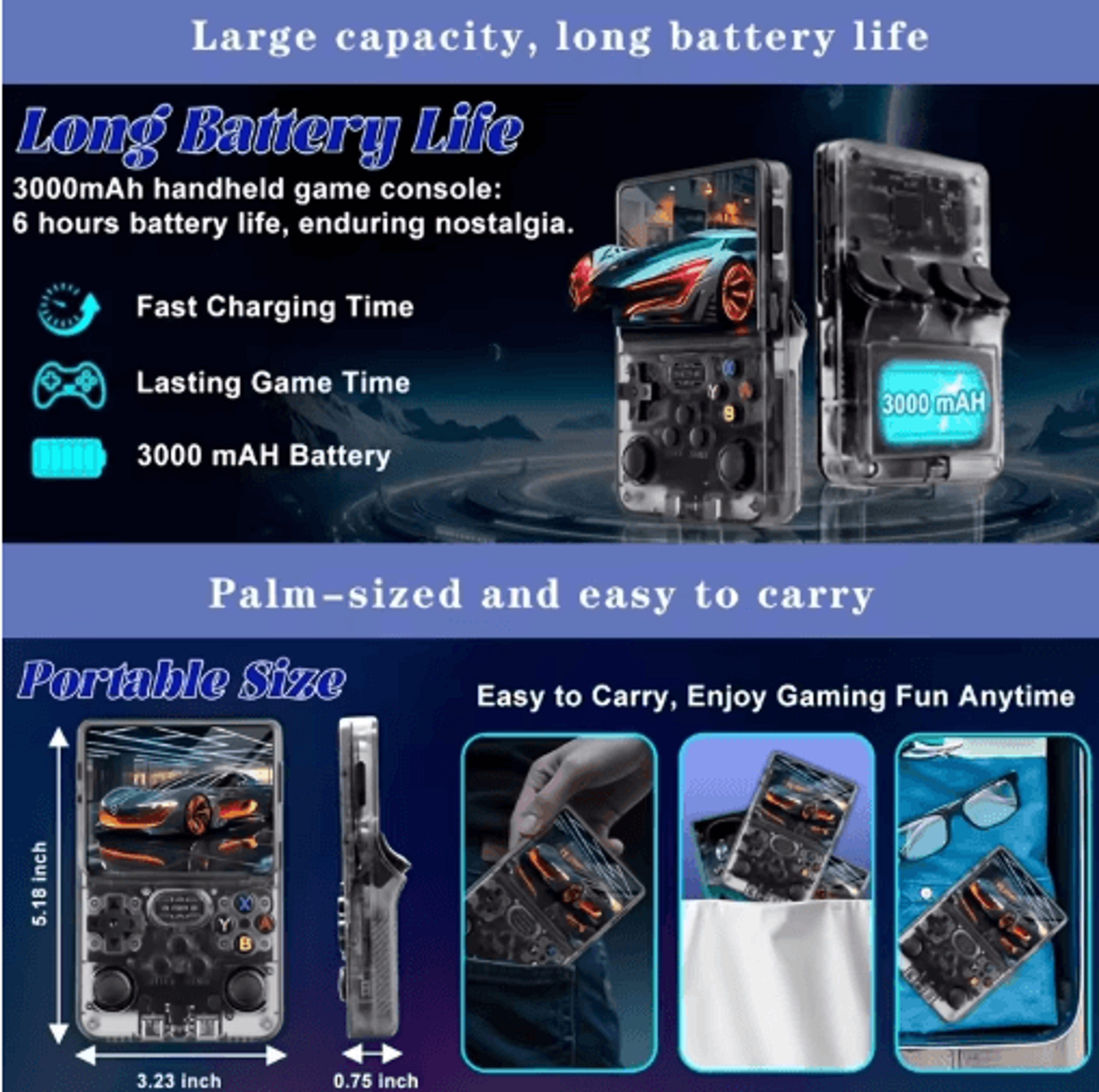 R36S Retro Handheld Game Console  Linux Portable Gaming Device With 35 IPS Screen  64GB Games 6