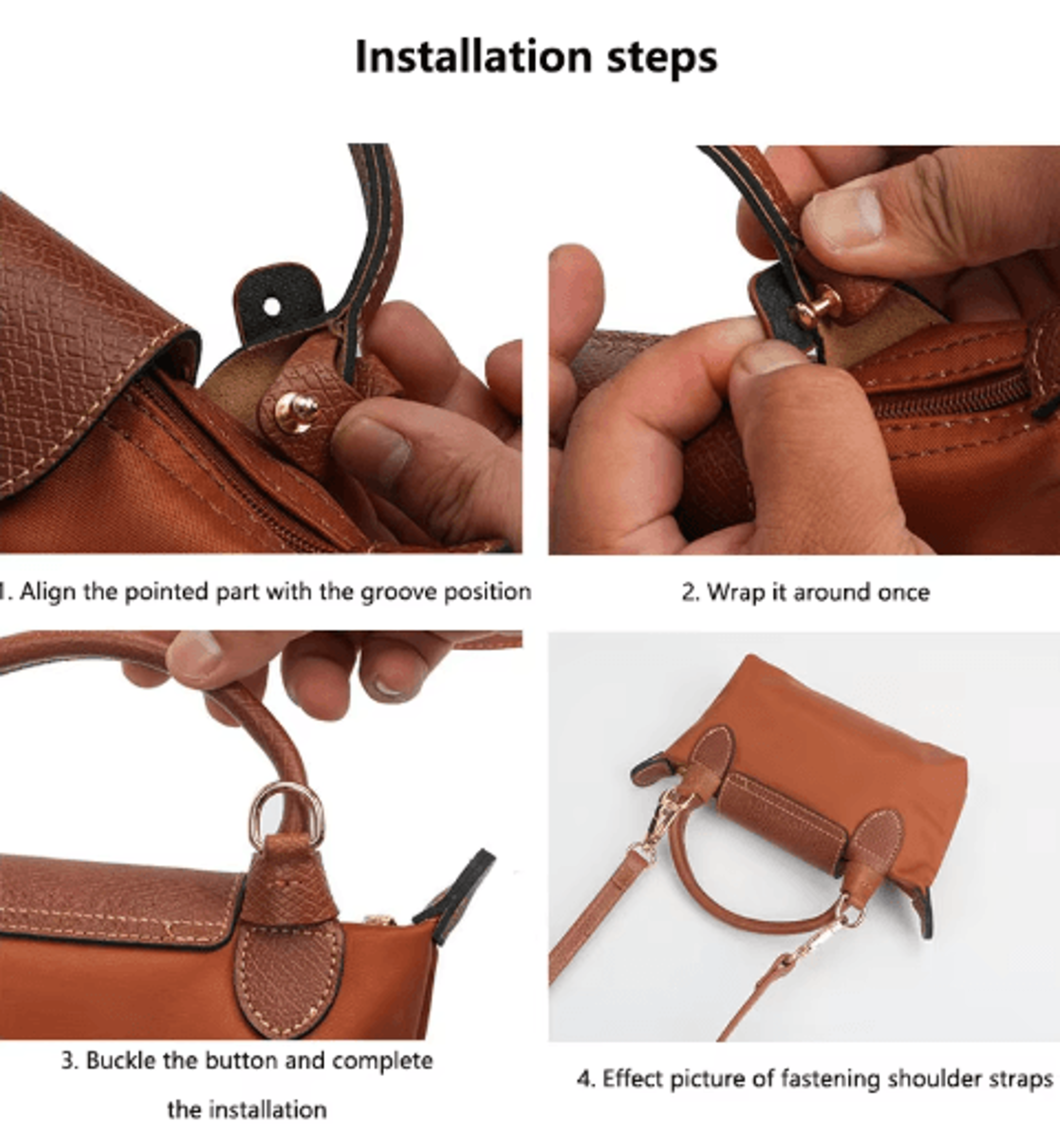 Adjustable Longchamp Bag Strap  Crossbody Conversion Shoulder Strap 100120cm 24