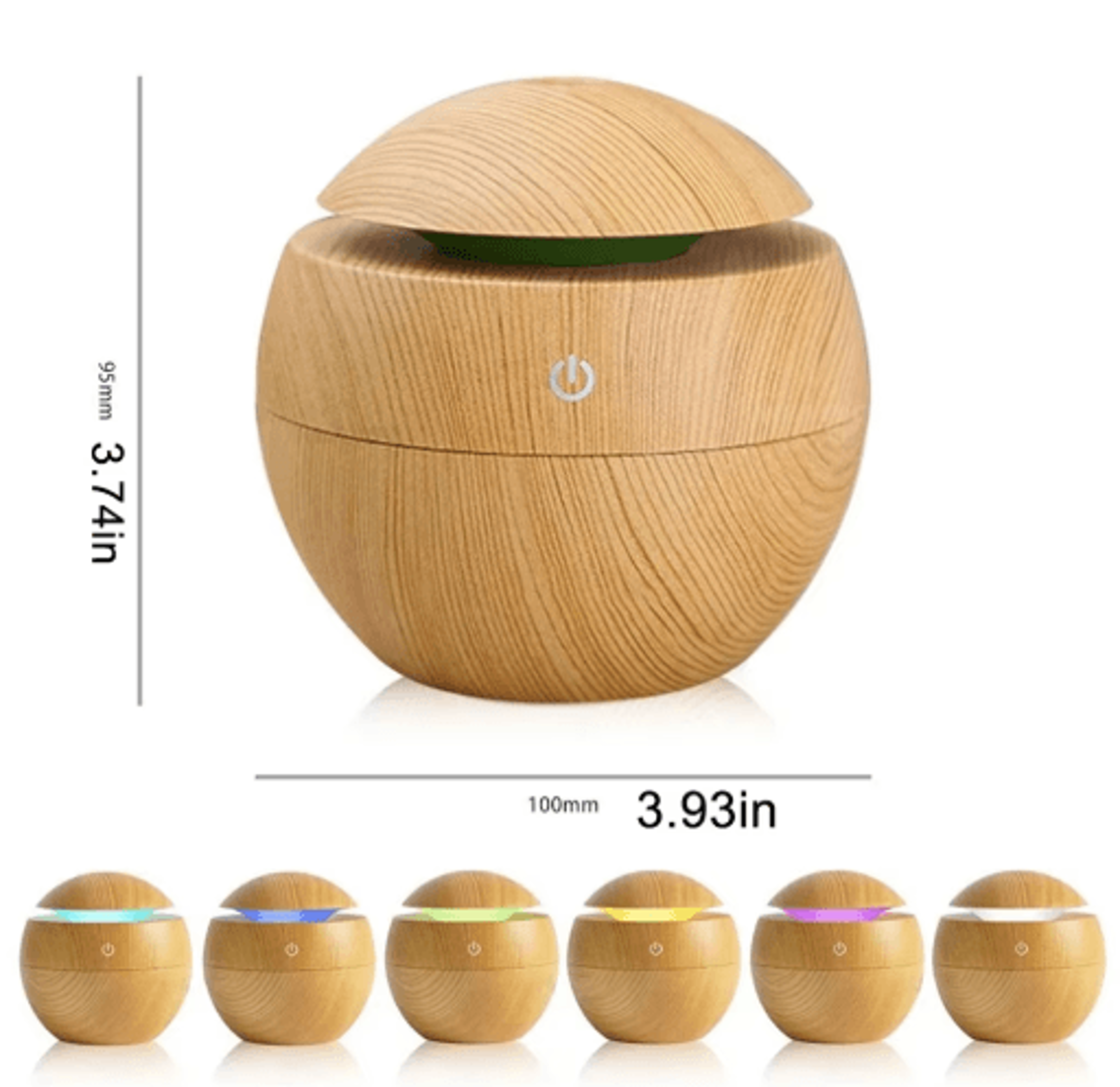 Wood Grain Ultrasonic Humidifier  Essential Oil Aroma Diffuser Cool Mist For Bedroom 3