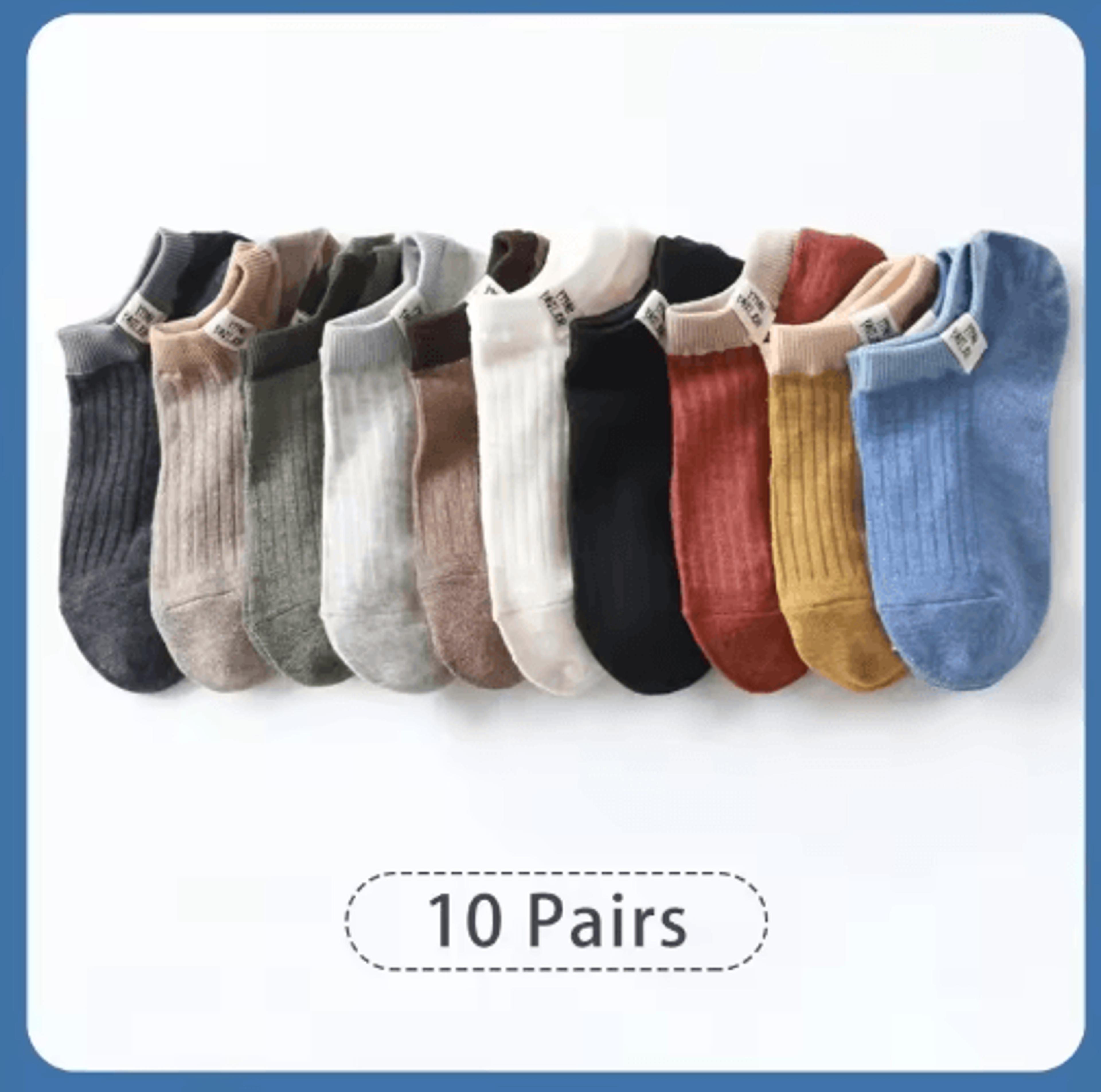 10Pair Set Womens Cute Socks  College Style Letter Print Spring Summer Ankle Socks 1