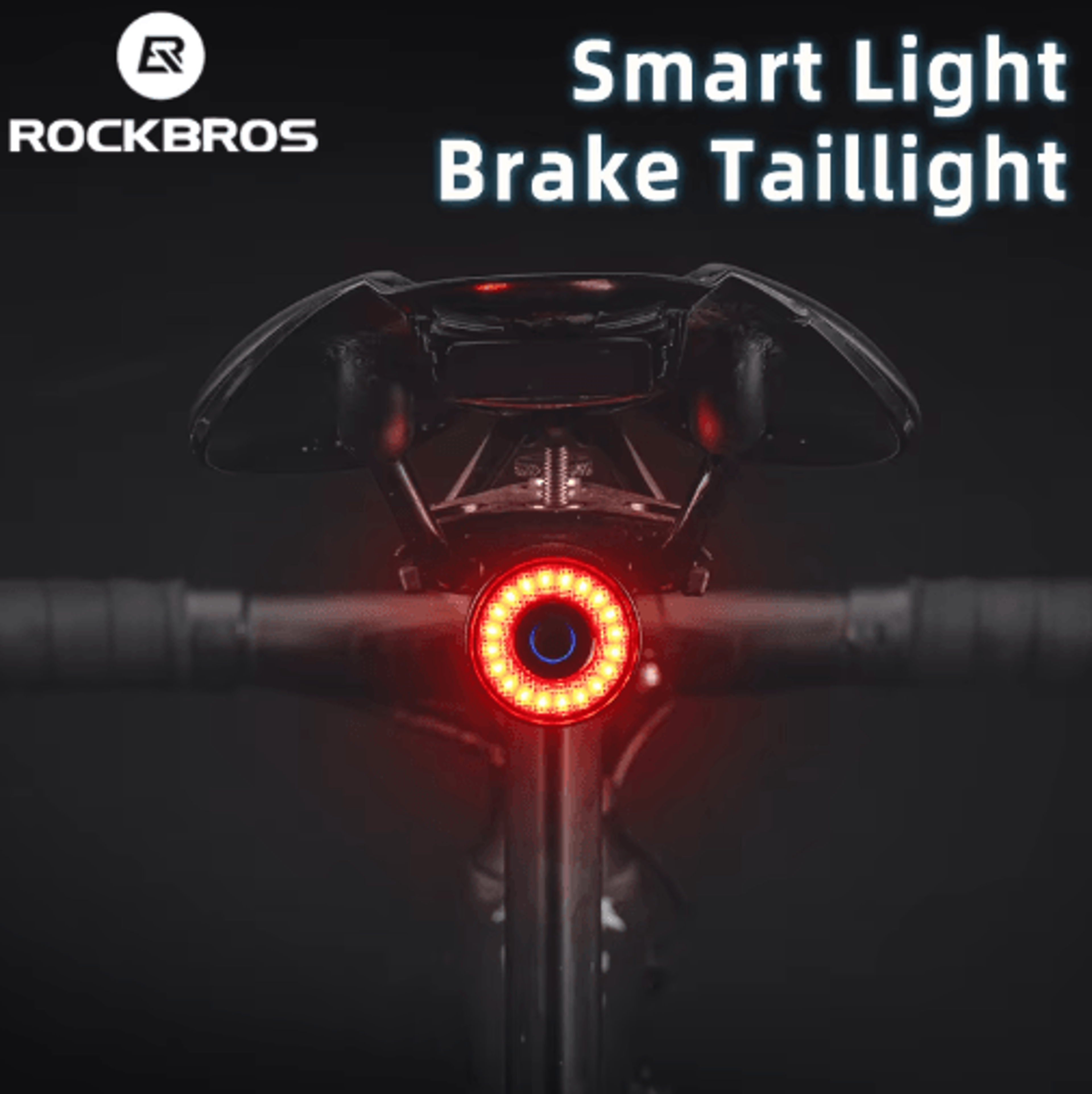 ROCKBROS Smart Brake Bicycle Tail Light  USB Rechargeable Waterproof Cycling Safety Light 6