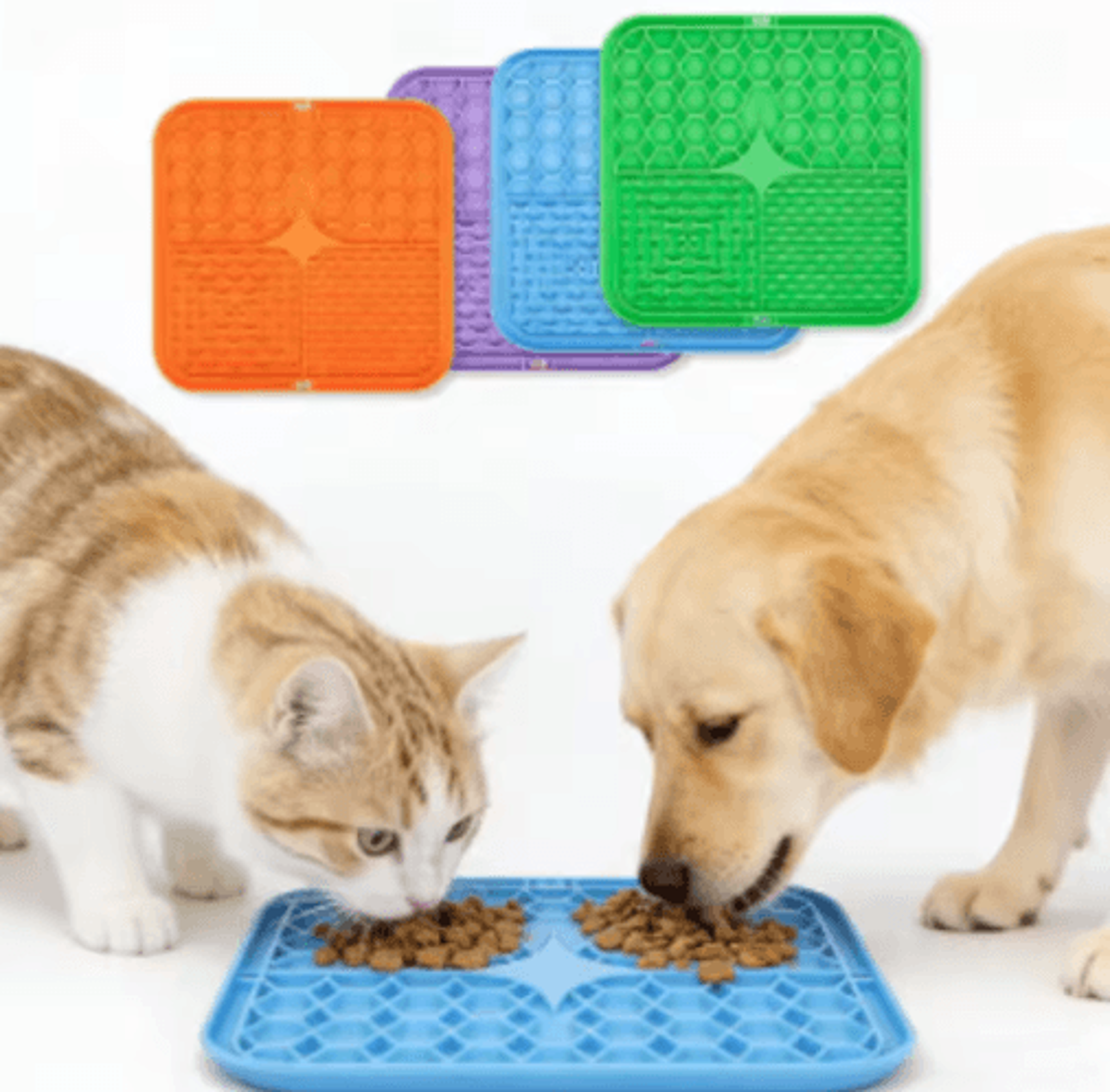 Silicone Dog Lick Mat  Slow Feeder  Anxiety Relief Training Feeding Plate 0