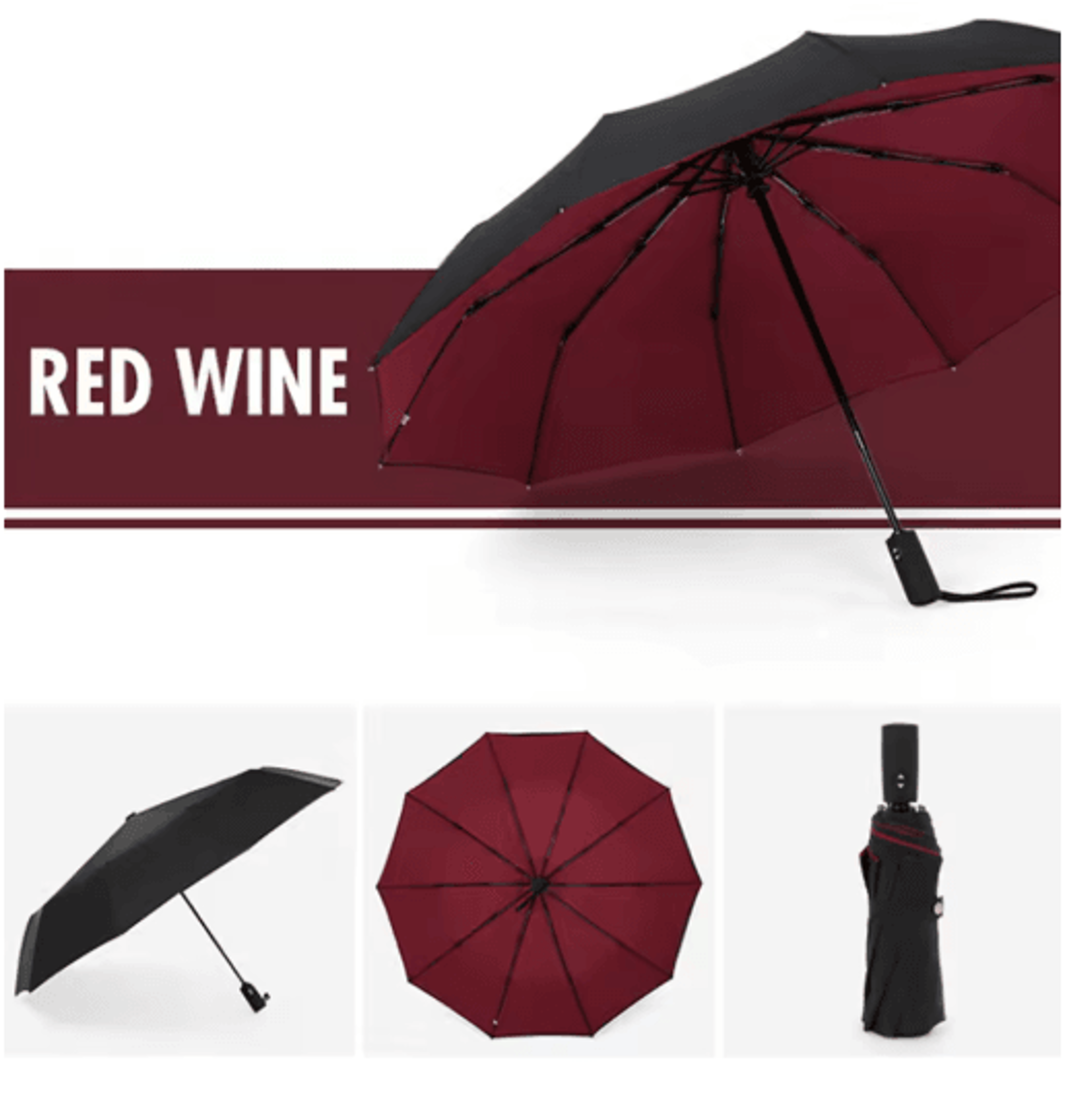 StormGuard Pro Automatic Windproof Umbrella Double Layer Travel Rain Shield 5