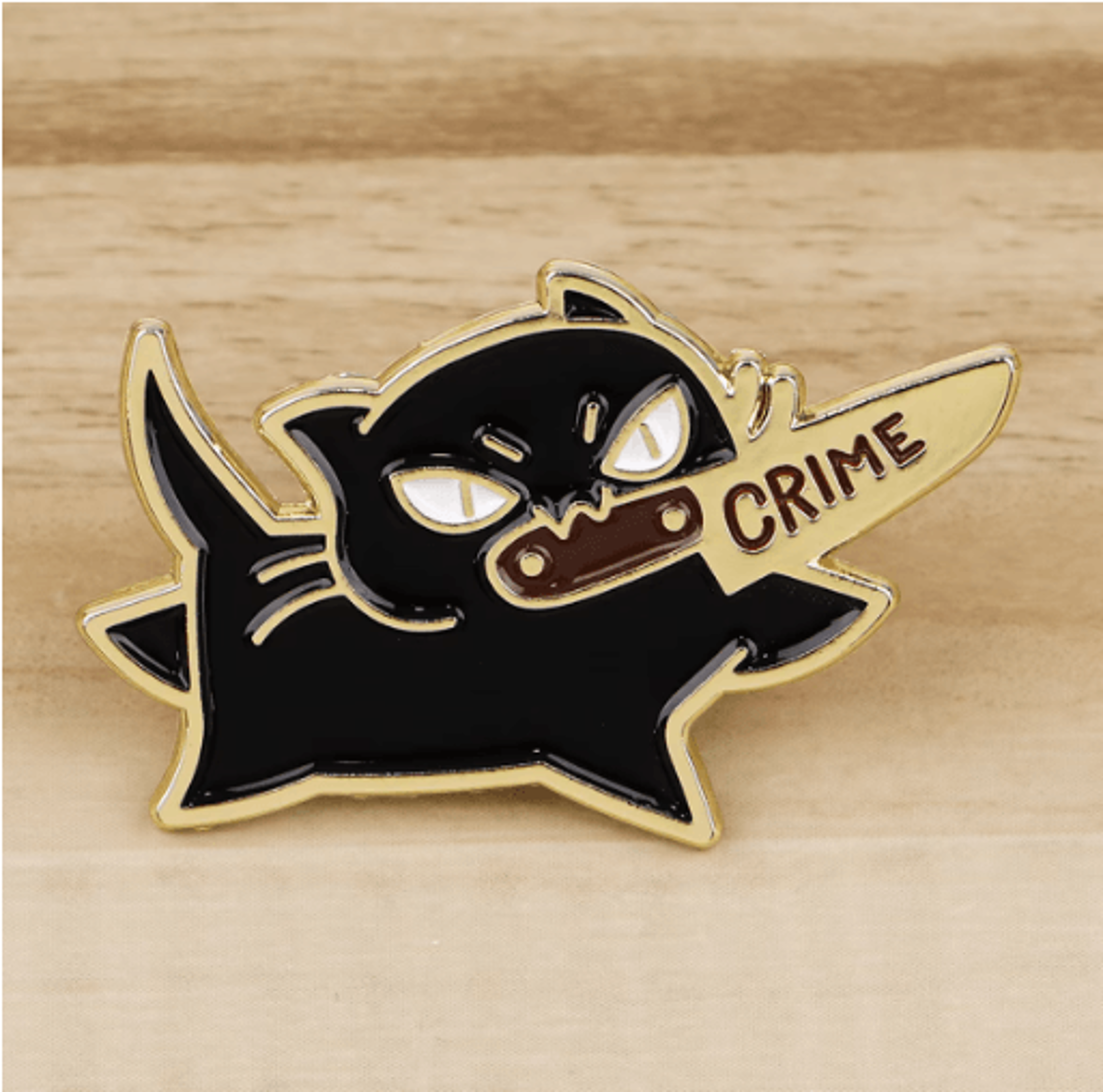 Funny Black Cat Enamel Pin  Cute Animal Lapel Brooch For Bags  Outfits 0