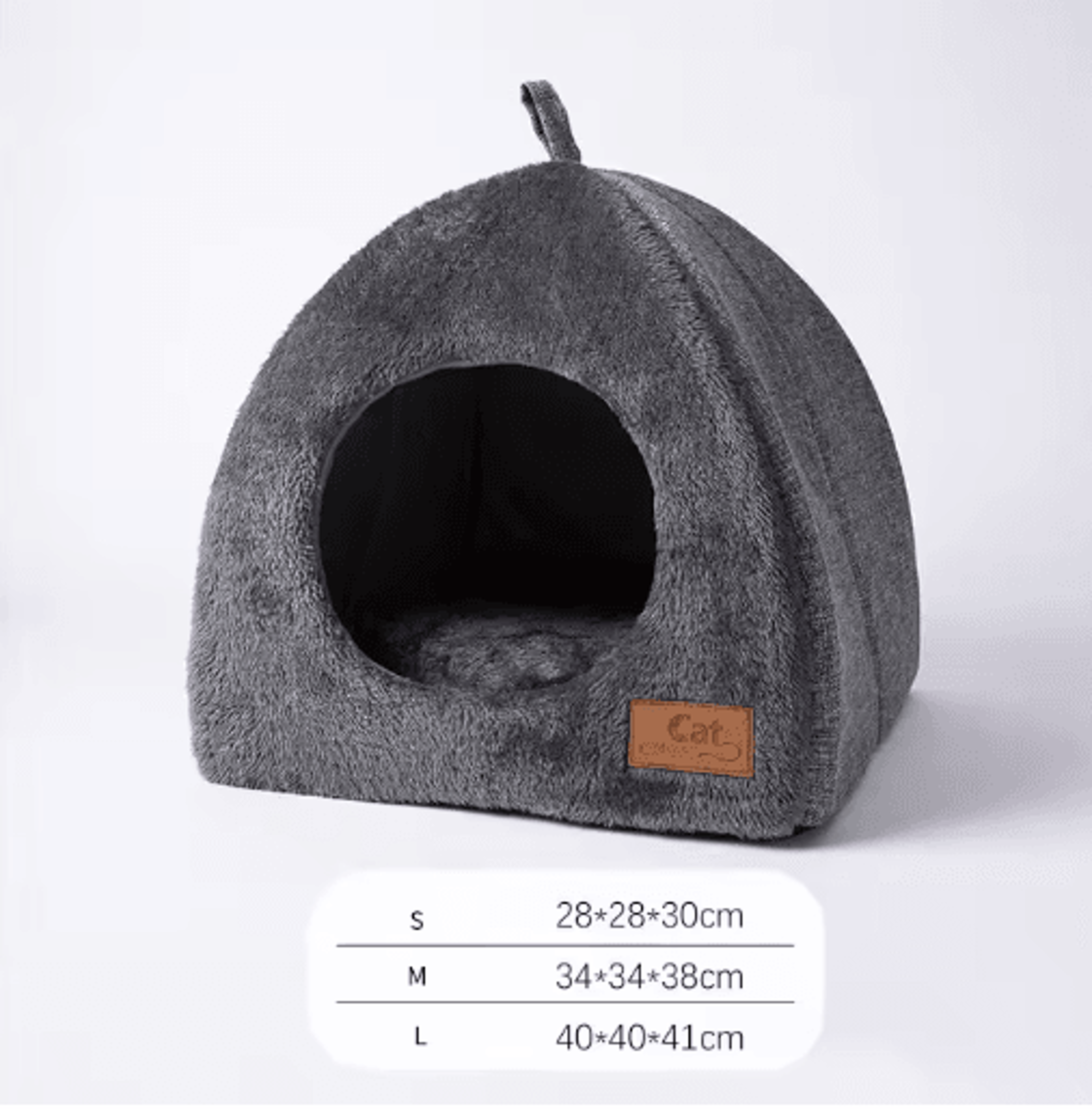 Triangle Cat Cave Bed Warm Enclosed Pet Nest For Deep Sleep Comfort 1