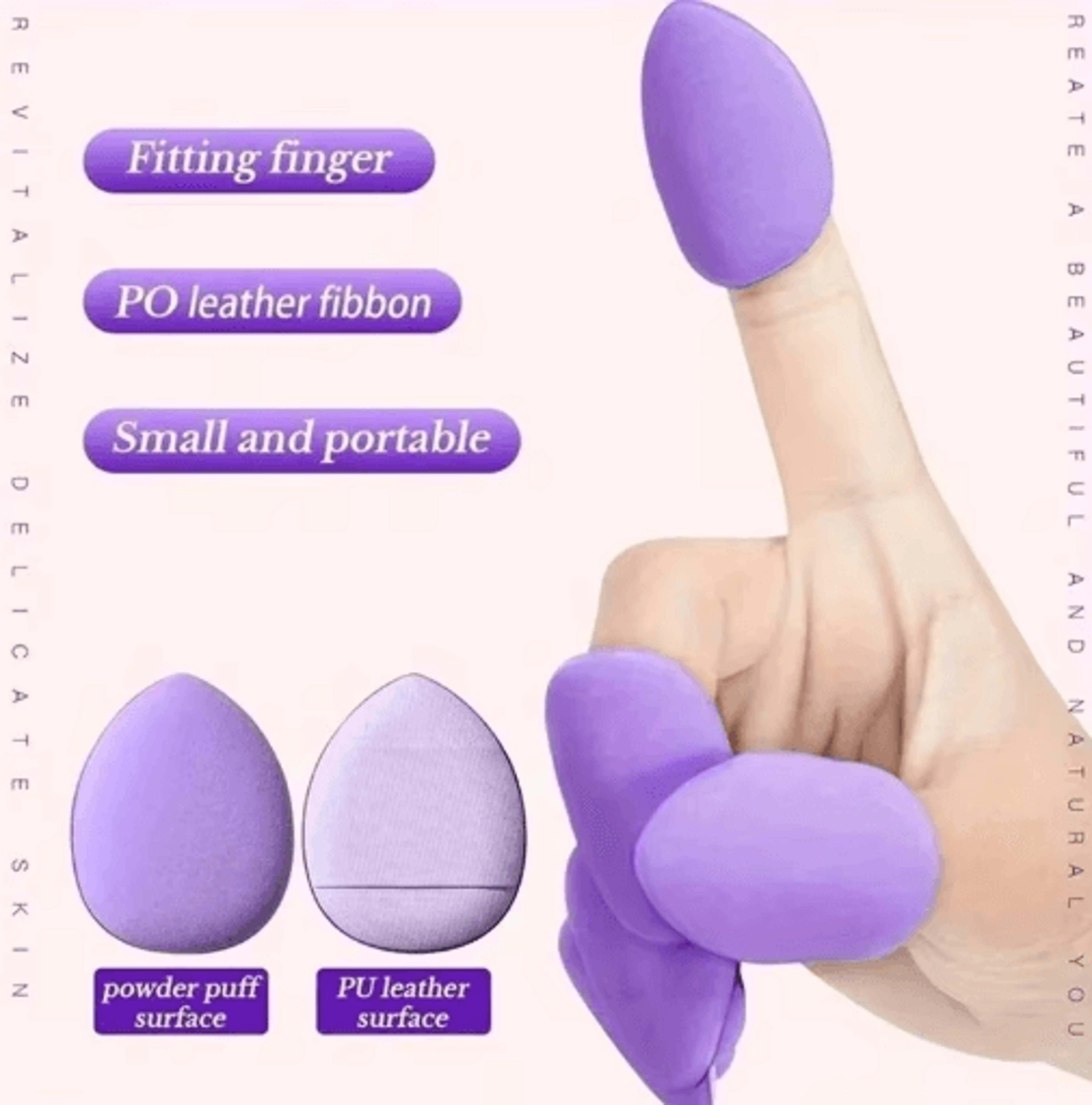 12Piece Makeup Sponge  Powder Puff Set Beauty Blender Kit With Velvet Triangle Puffs 7