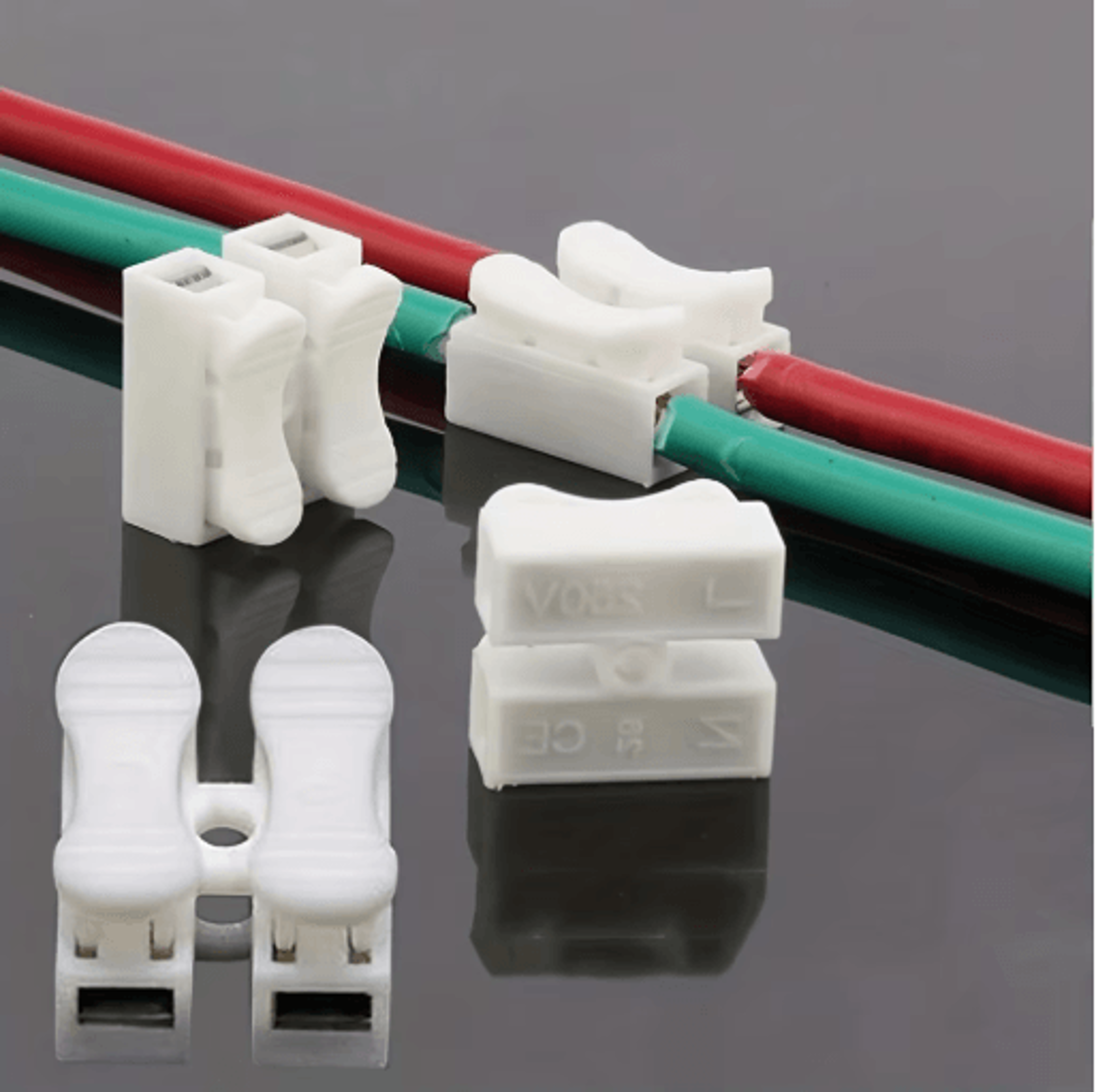 20PCS Quick Wire Connector 2 Pin Spring Clamp No Solder Terminal Block 5