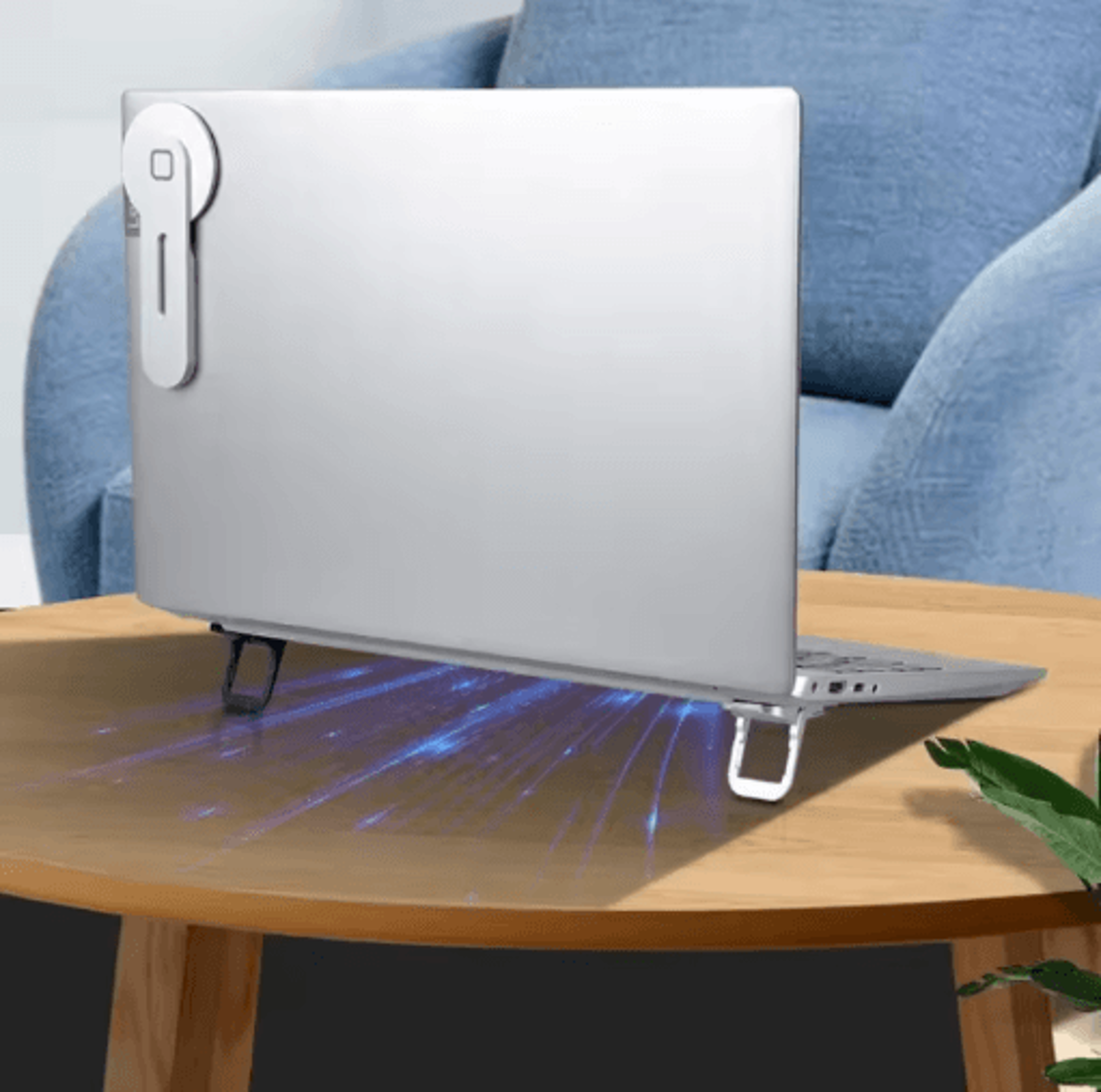 FlexLift Invisible Laptop Stand  Mini Foldable Adhesive Riser With Dual Angles 4