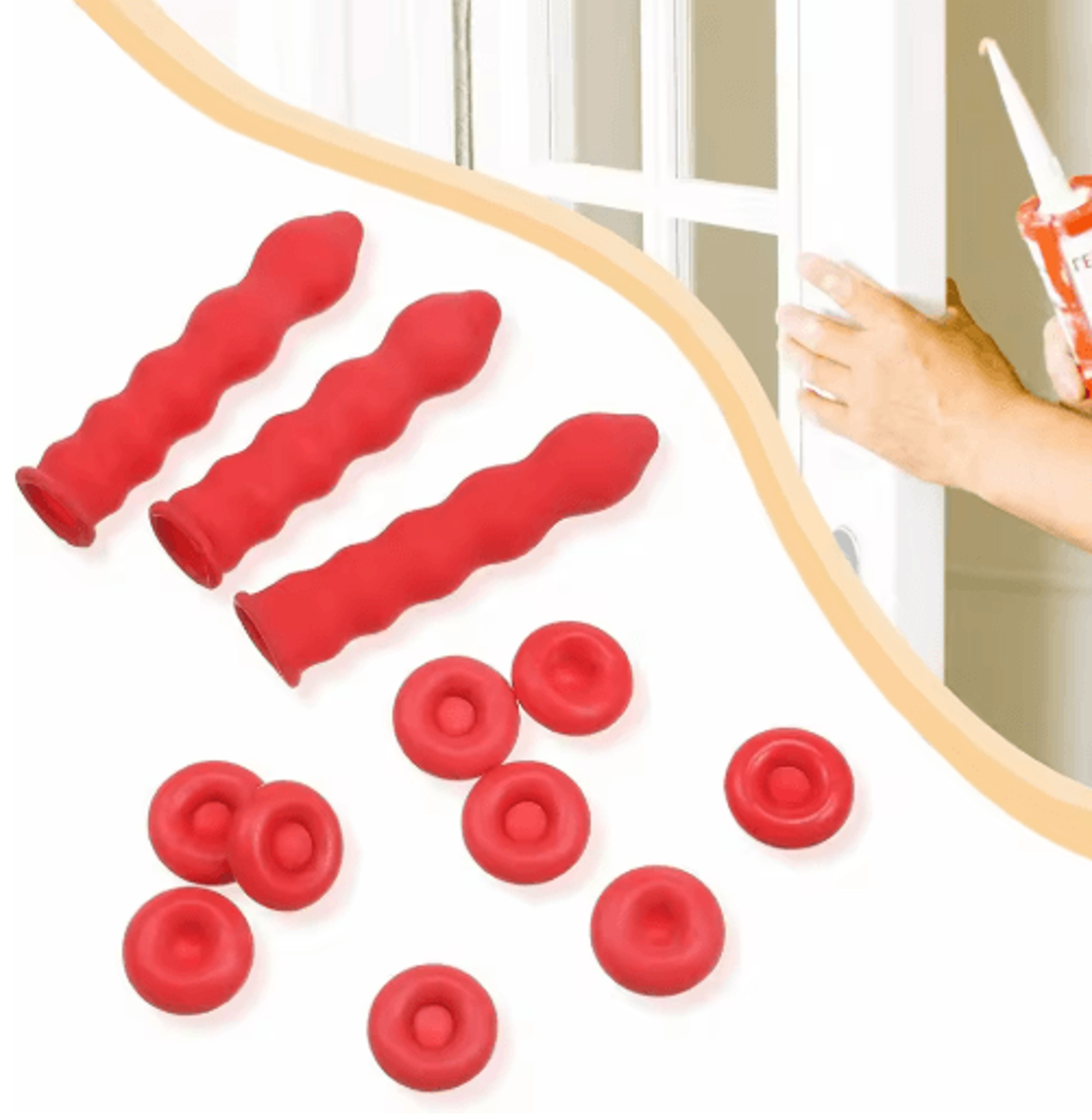 SealGuard Caulk Cap Set  20PCS Reusable Nozzle Covers For Glue  Sealant 3