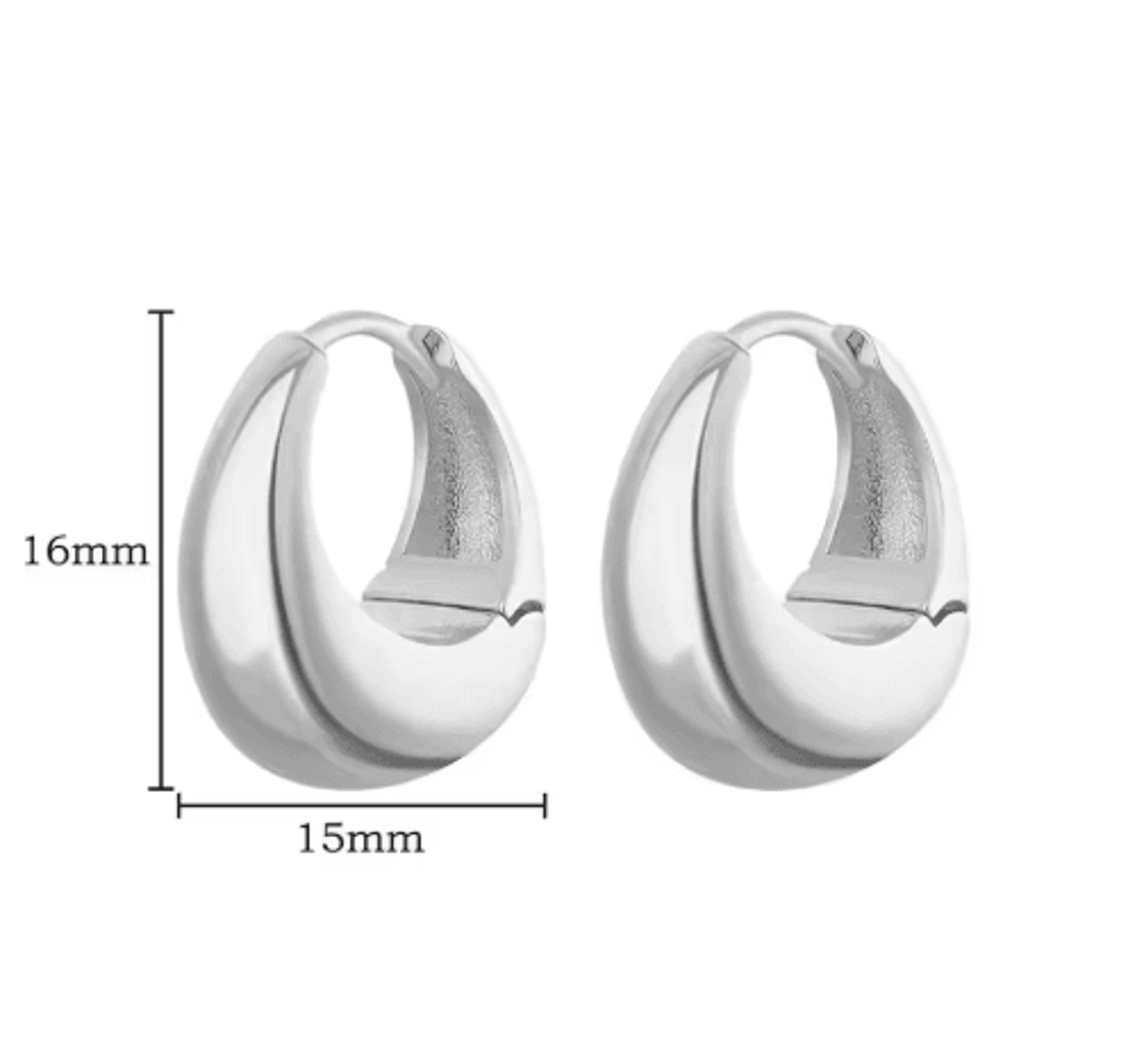 LuxeDrop Chunky Gold Hoop Earrings  Stainless Steel Water Drop Statement Jewelry 1