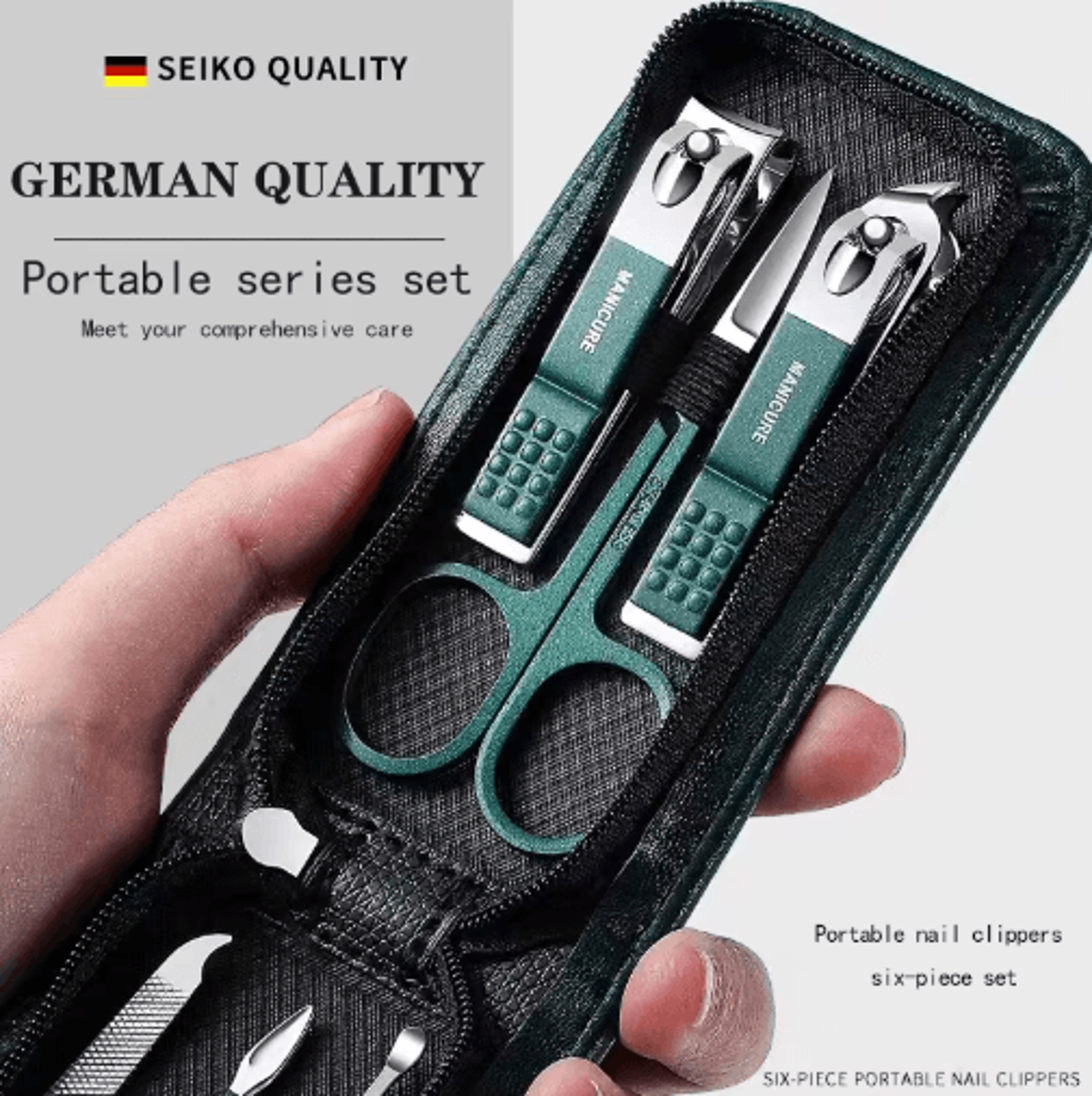ProGroom 6 Piece Nail Care Kit NailPortable Manicure  Pedicure Tool Set 0