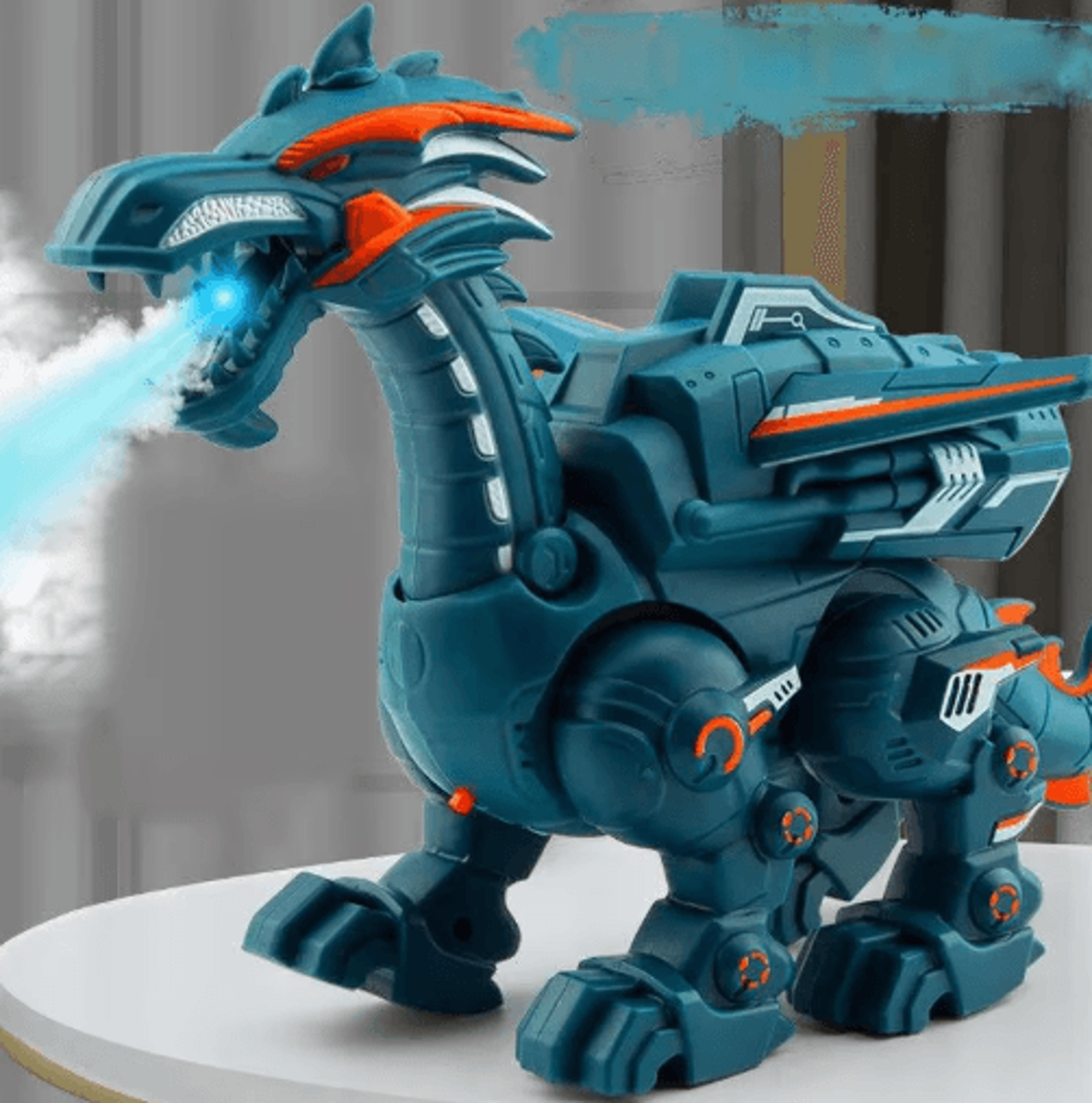DinoBlaze Fire Breathing Dinosaur Toy  Light  Water Spray Interactive Model 8