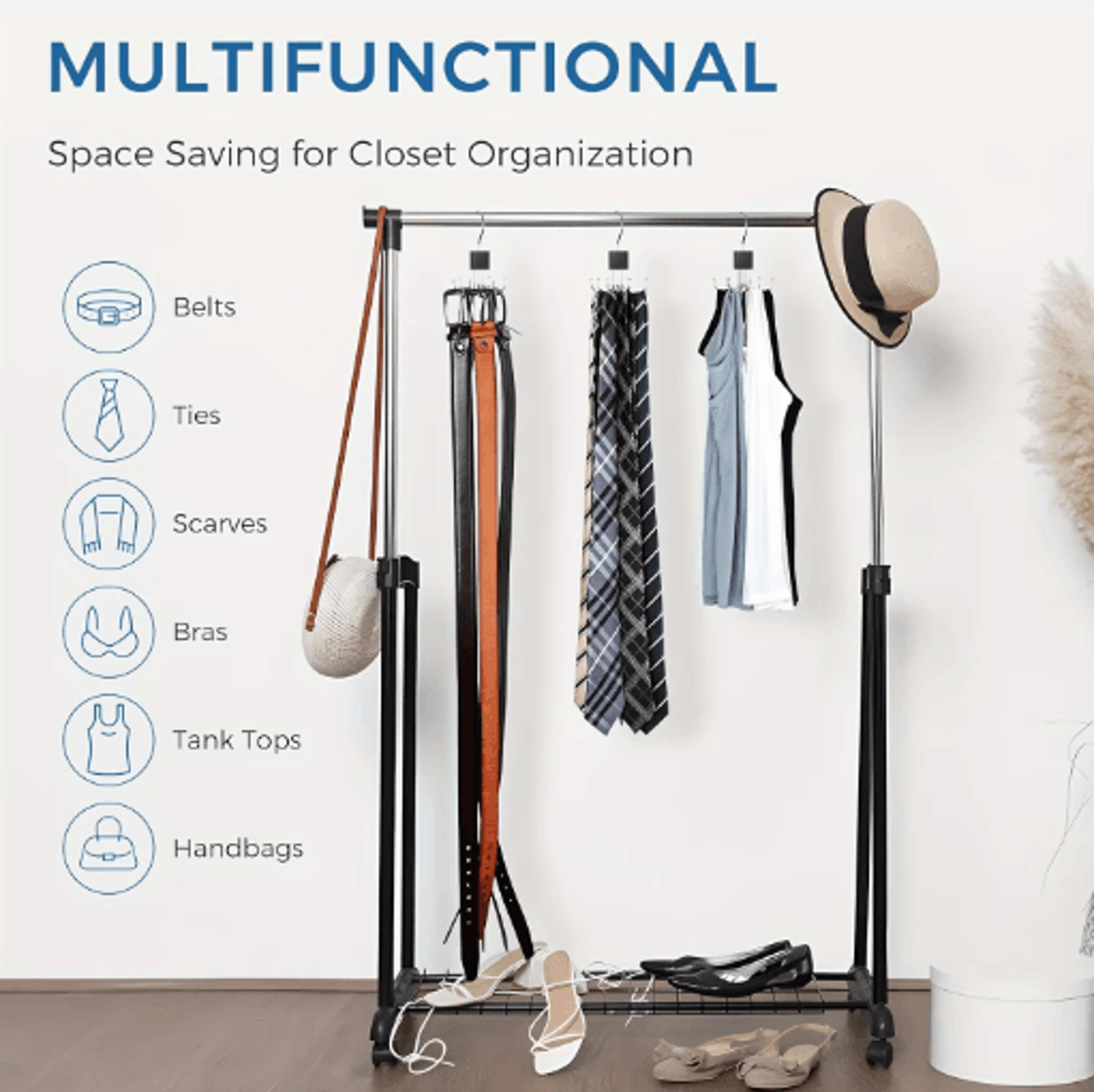 MultiClaw Hook Hanger Space Saving Organizer For Scarves Belts  Bags 4