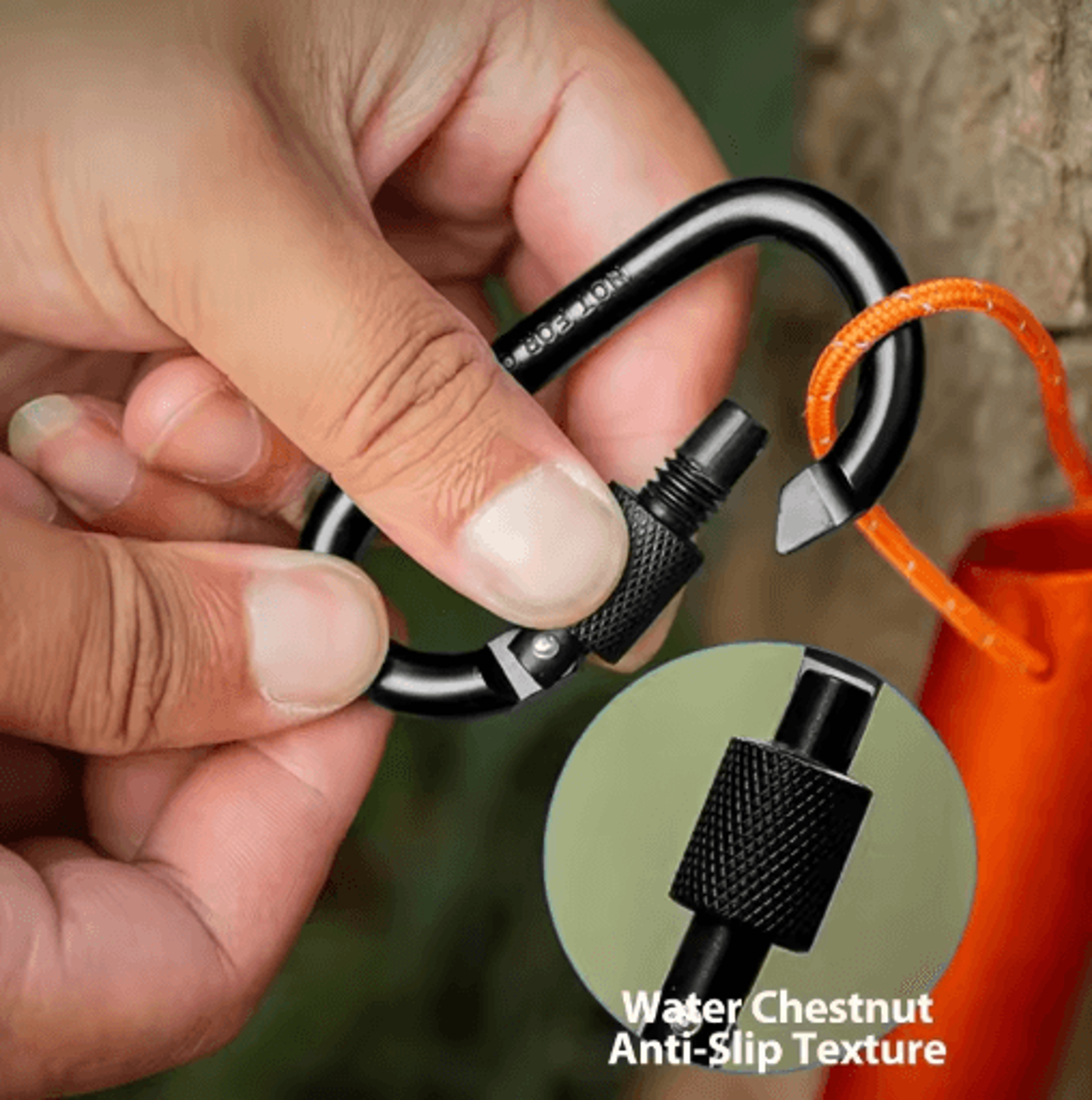 6pcs Carabiner Clips Set Durable Spring Snap Hooks For Outdoor  Everyday Use 4