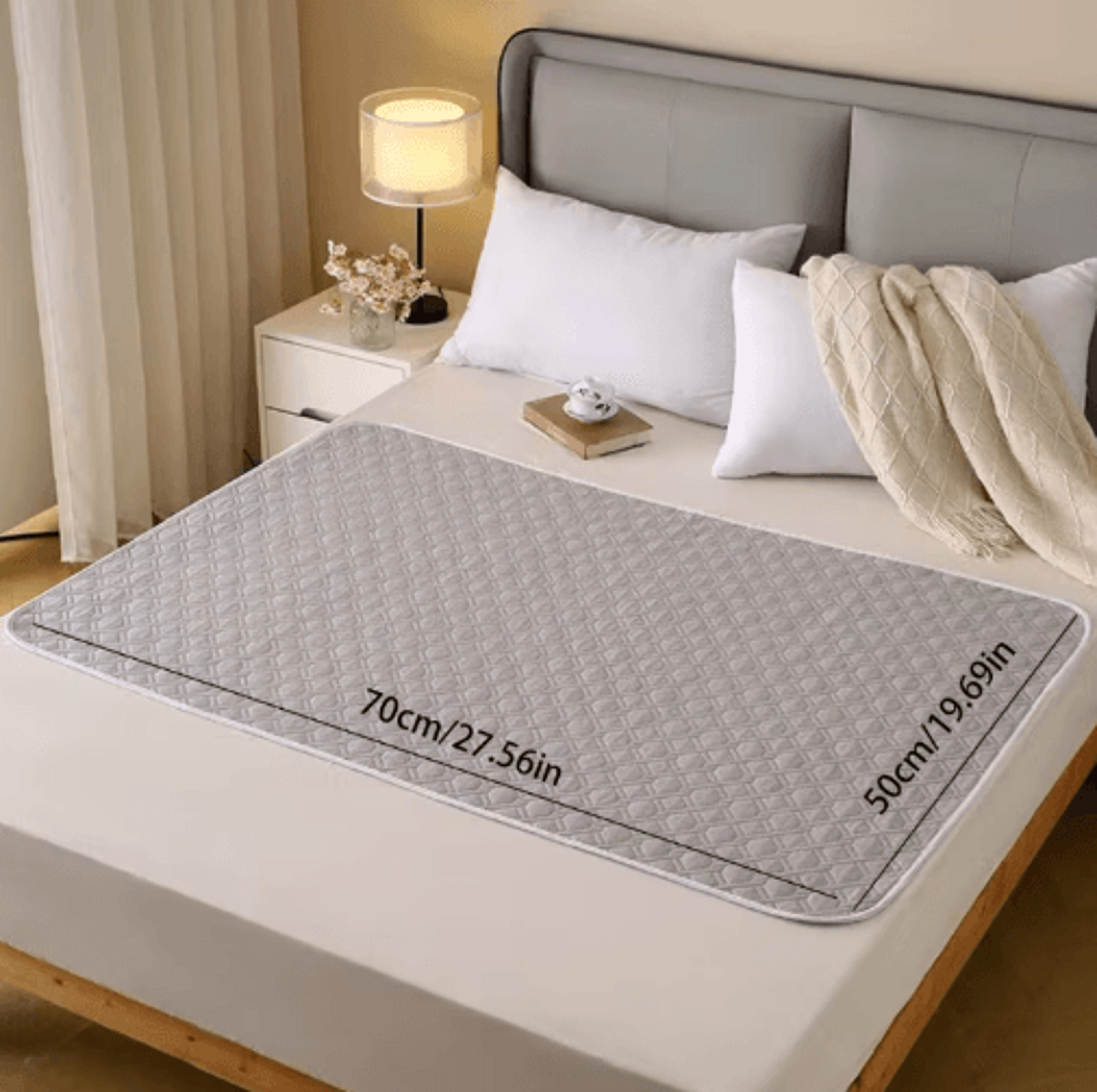 Washable Waterproof Bed Pad  Reusable Mattress Protector For Comfort  Care 6