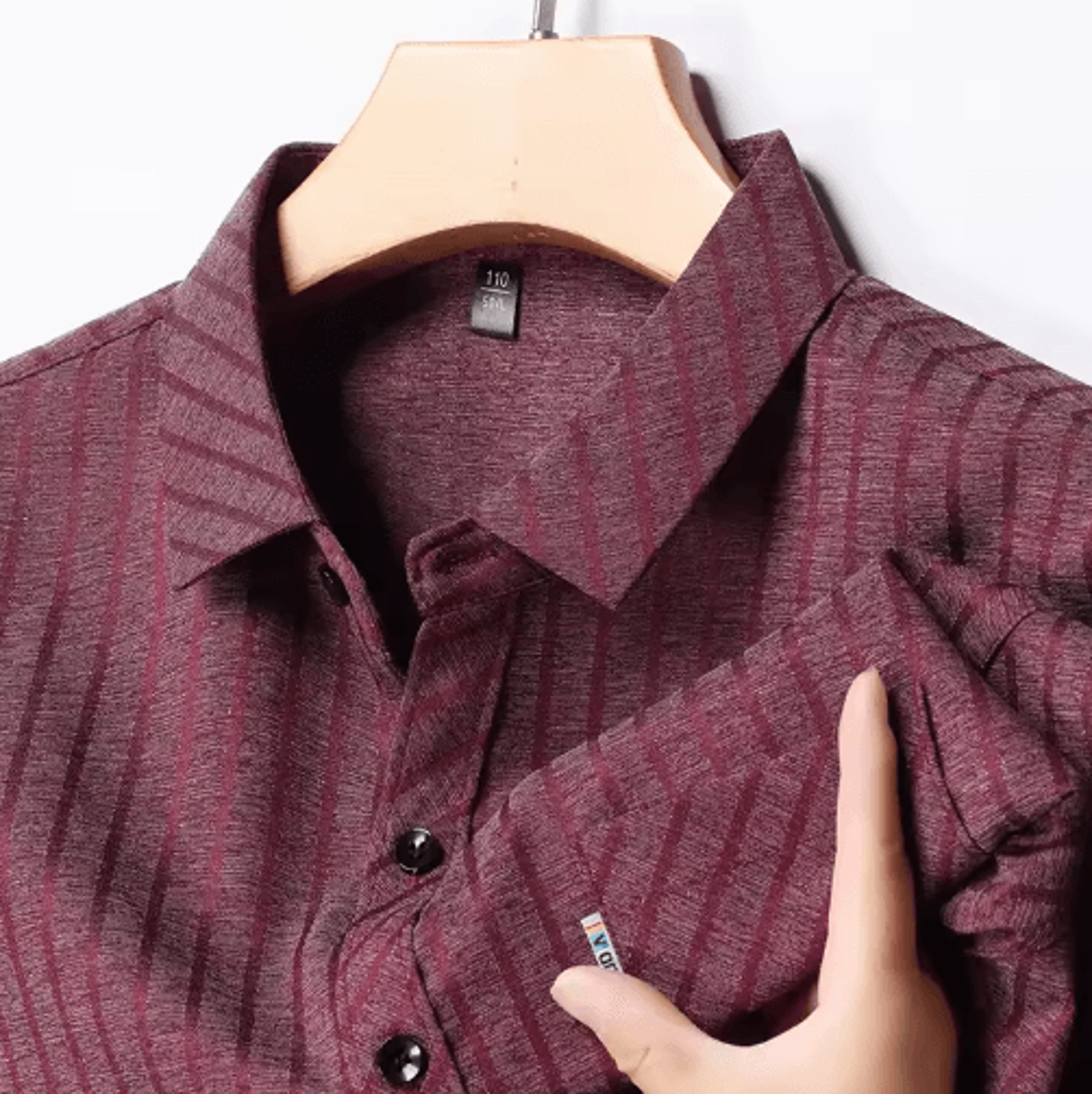 Mens WrinkleFree Printed Shirt  Short Sleeve Business Casual No Iron Top 1
