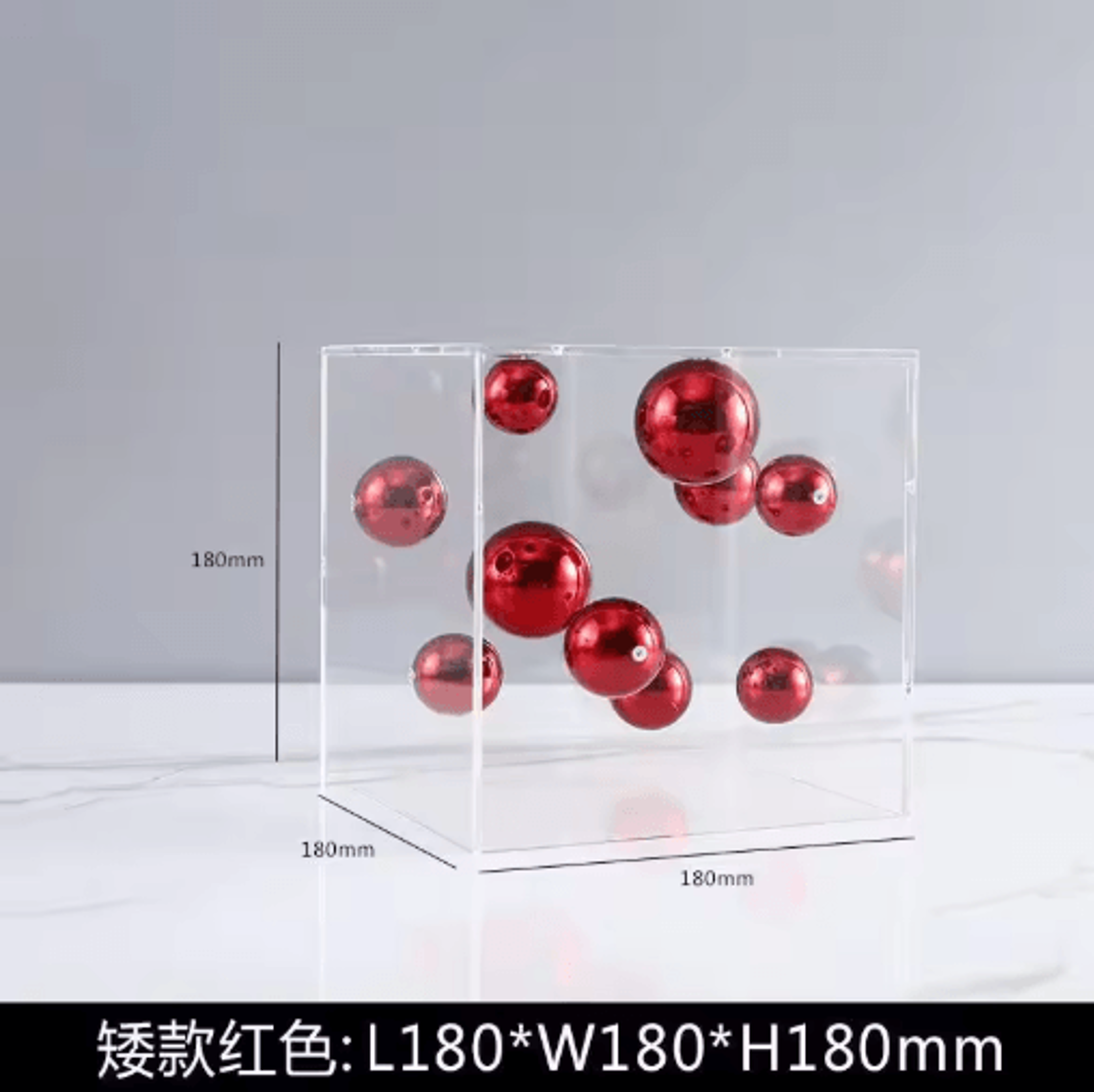 Modern Clear Acrylic Display Cube Decorative Square Cover For Home Styling 5