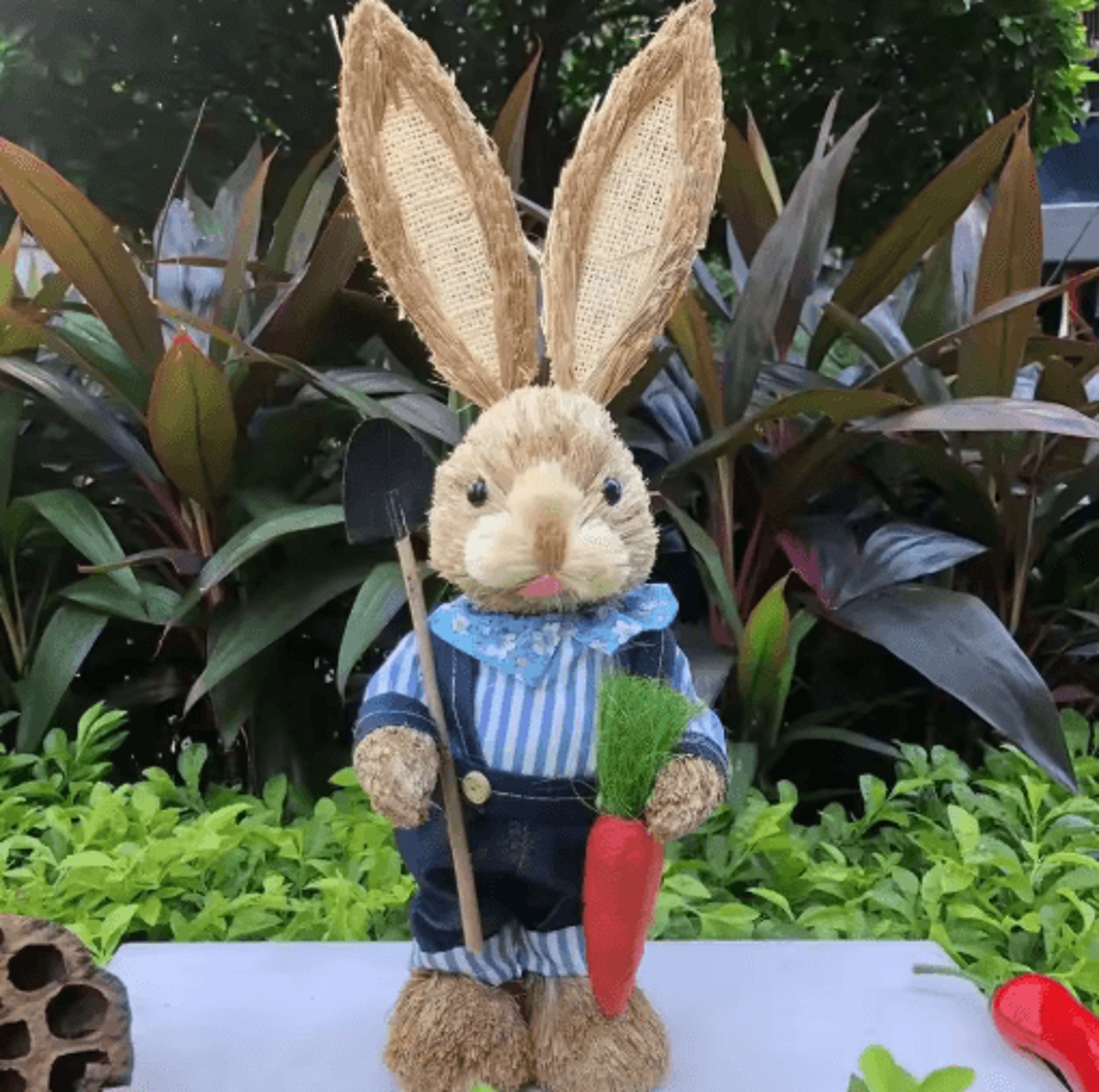 Cute Easter Bunny Figurine Handmade Rabbit Decor For Spring  Home Styling 13