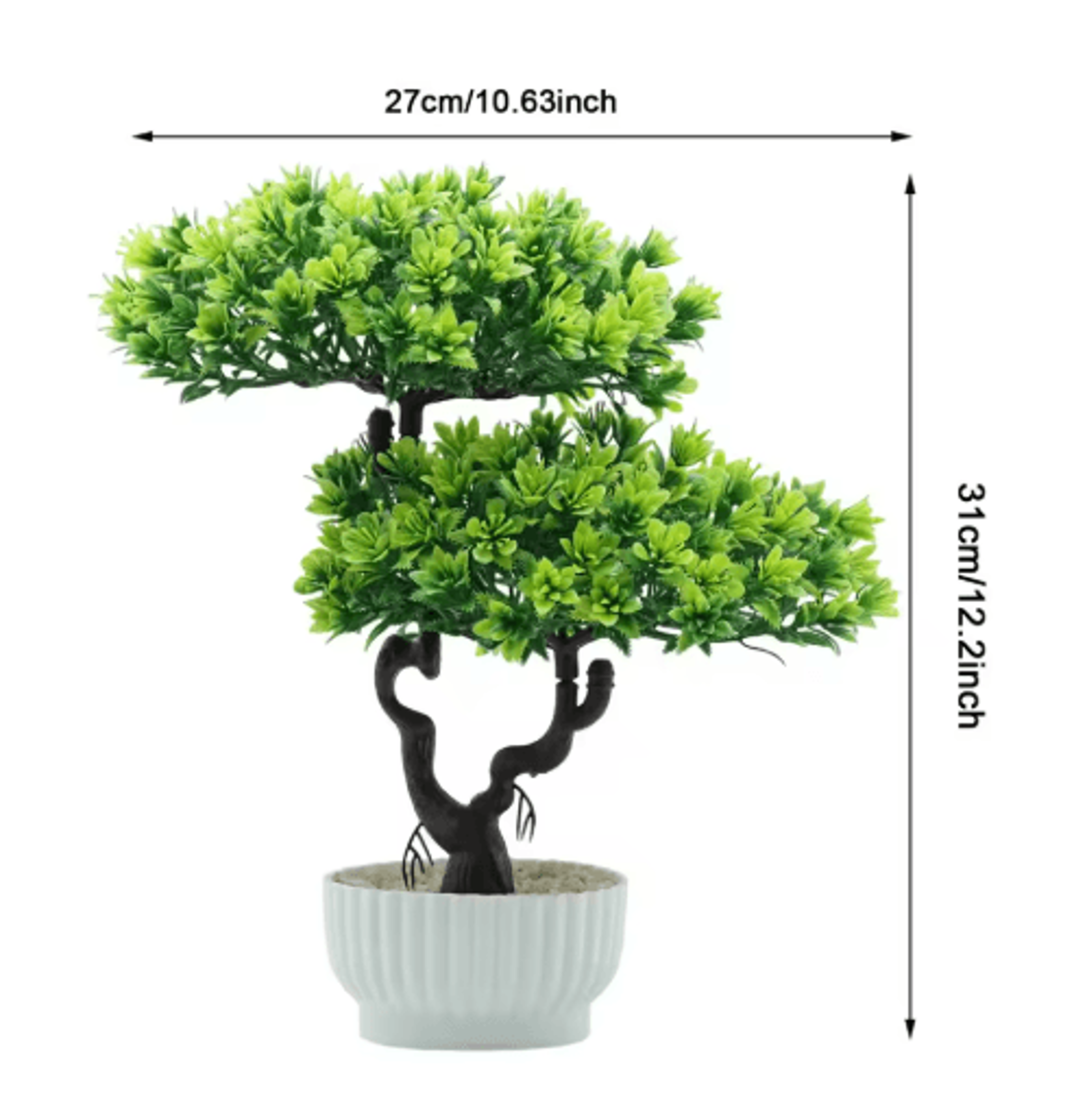 Artificial Japanese Pine Bonsai Tree Realistic Mini Plant For Desk  Home Decor 6