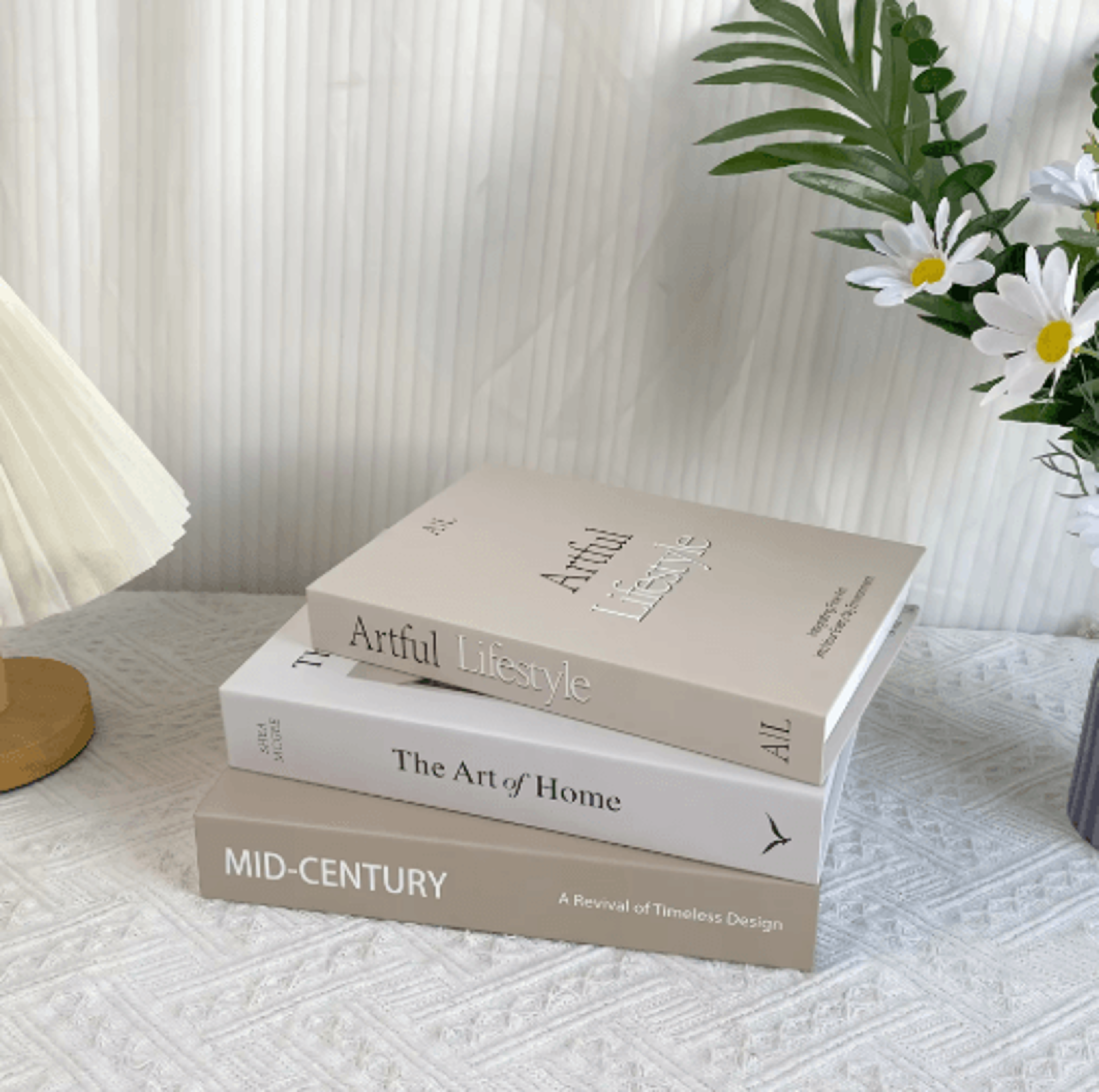 Decorative Fake Book Set  3pcs Minimalist Simulation Books For Home Styling 6