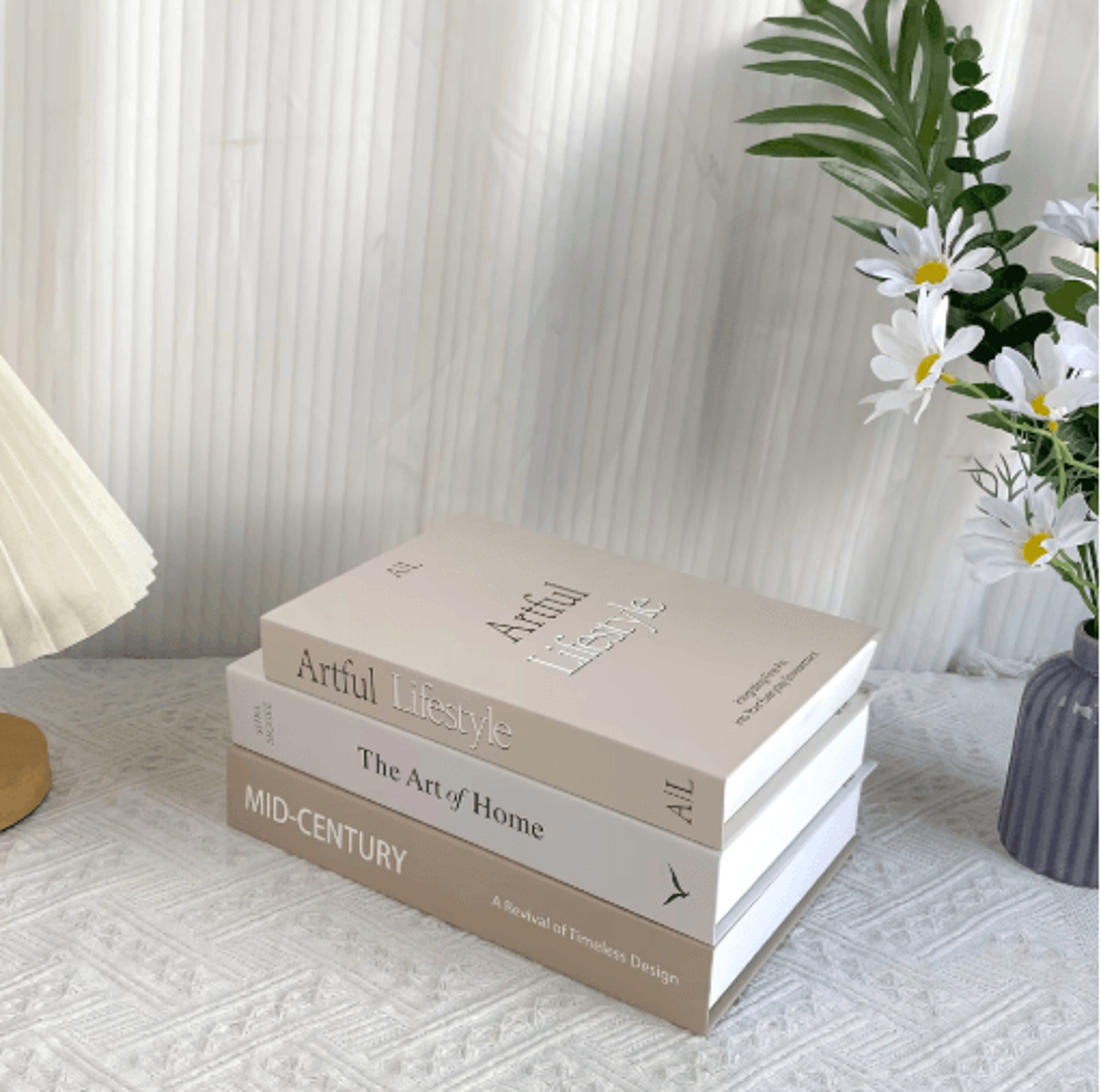 Decorative Fake Book Set  3pcs Minimalist Simulation Books For Home Styling 0