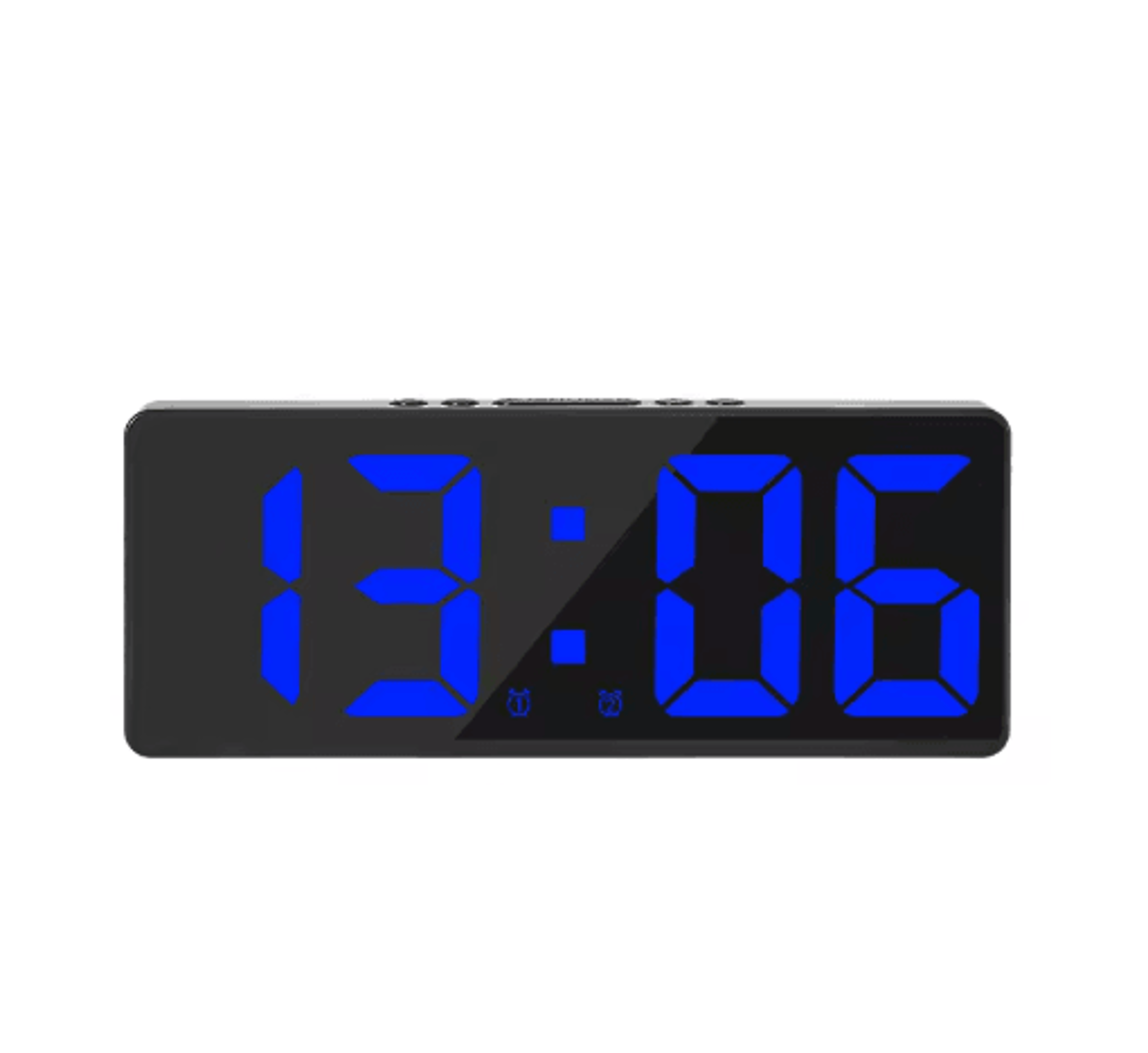 Voice Control LED Digital Alarm Clock  Smart Bedside Clock With Temperature  Snooze 1