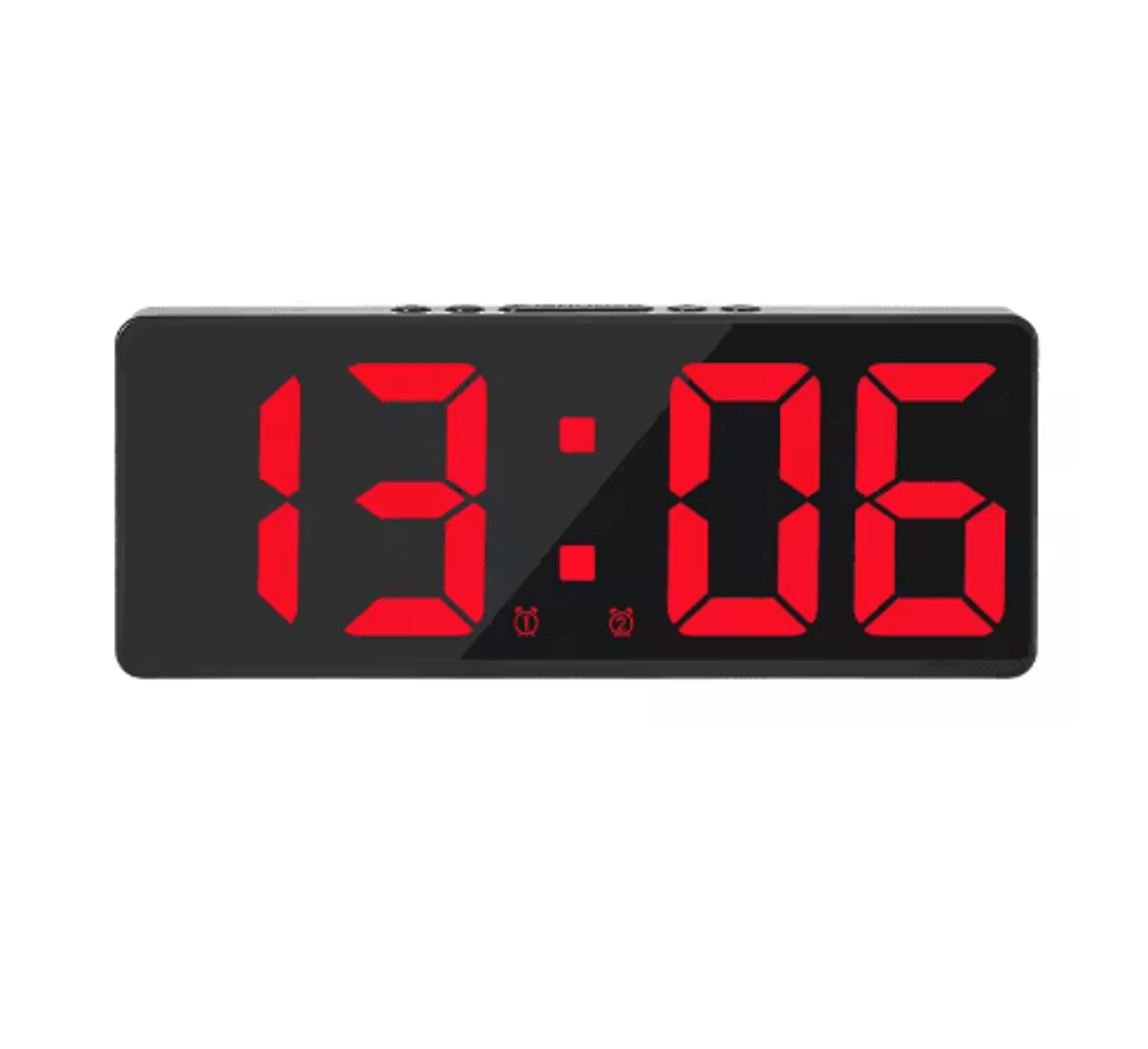 Voice Control LED Digital Alarm Clock  Smart Bedside Clock With Temperature  Snooze 8