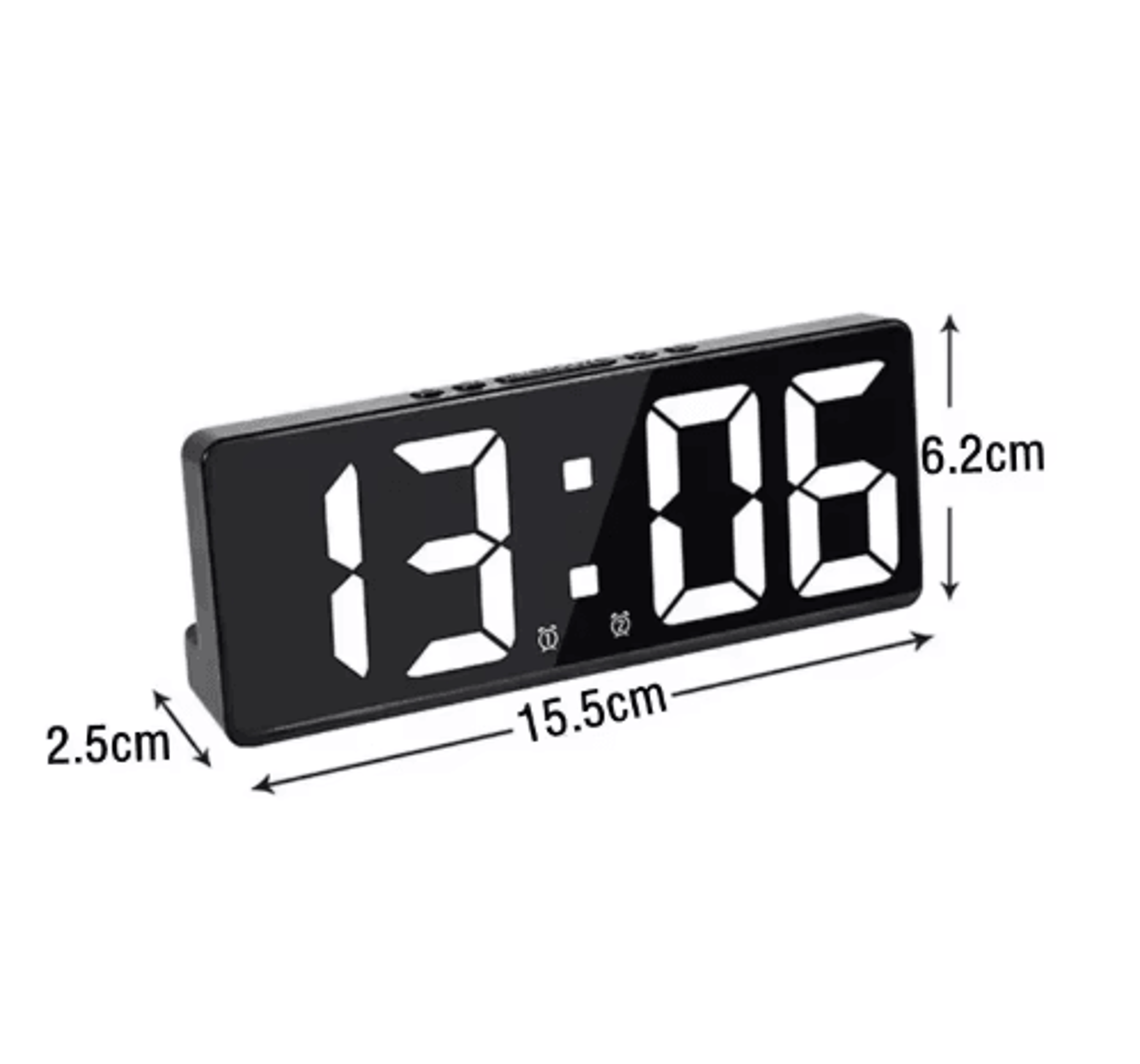 Voice Control LED Digital Alarm Clock  Smart Bedside Clock With Temperature  Snooze 9