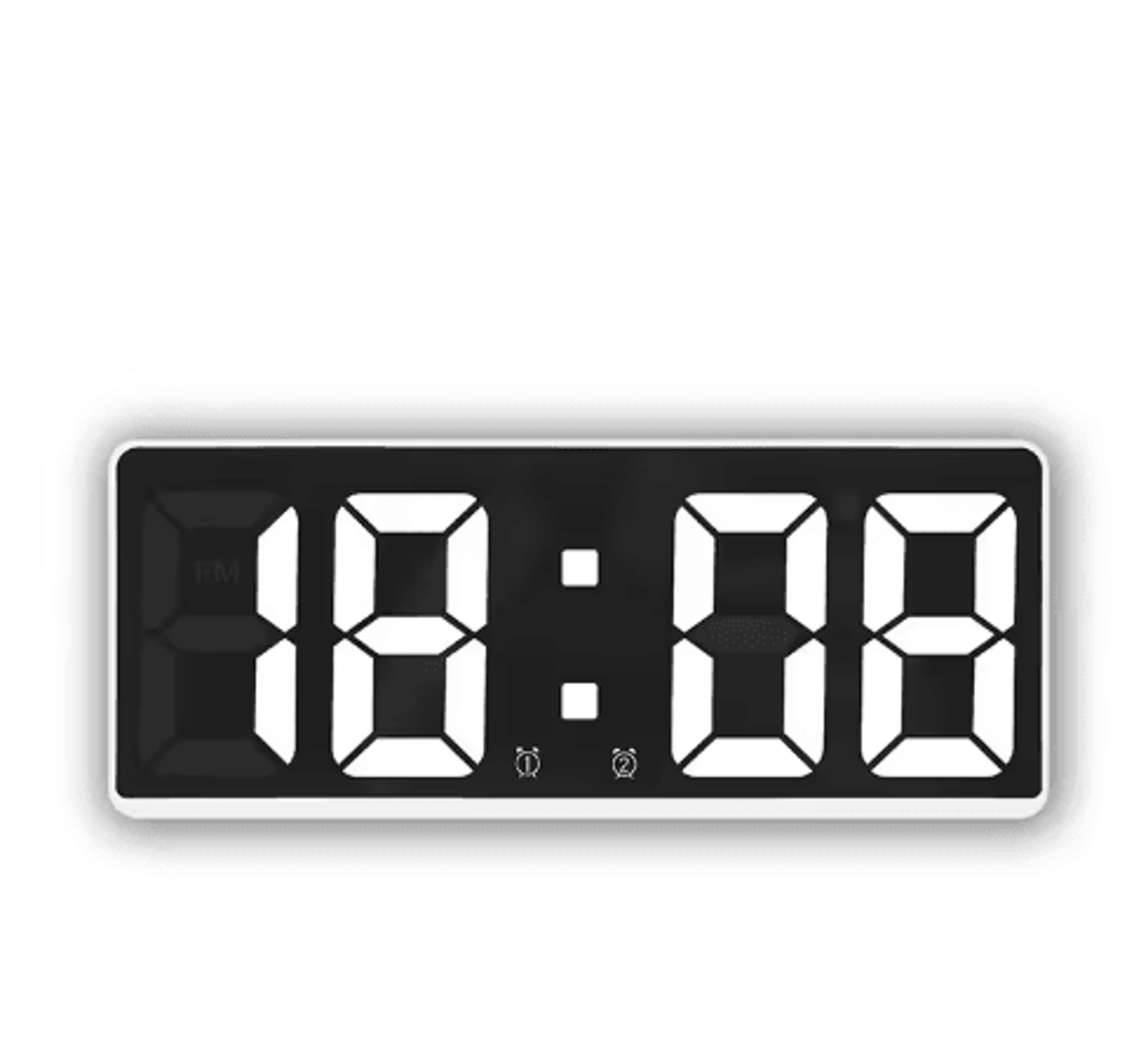 Mirror LED Alarm Clock  Voice Control Digital Bedside Clock With Snooze 1